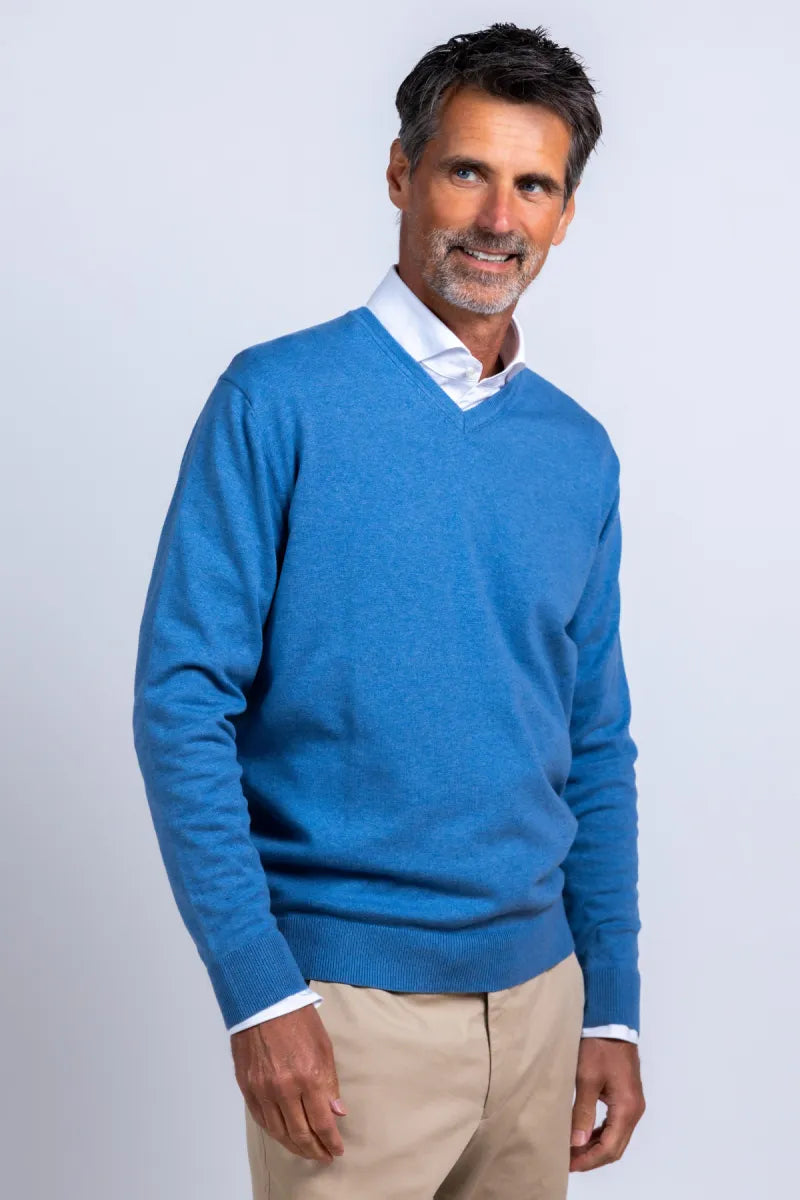 VERWEY AGENTUREN VERWEY AGENTUREN 618100 VERWEY AGENTUREN 618100 Trui met V-hals - French blue