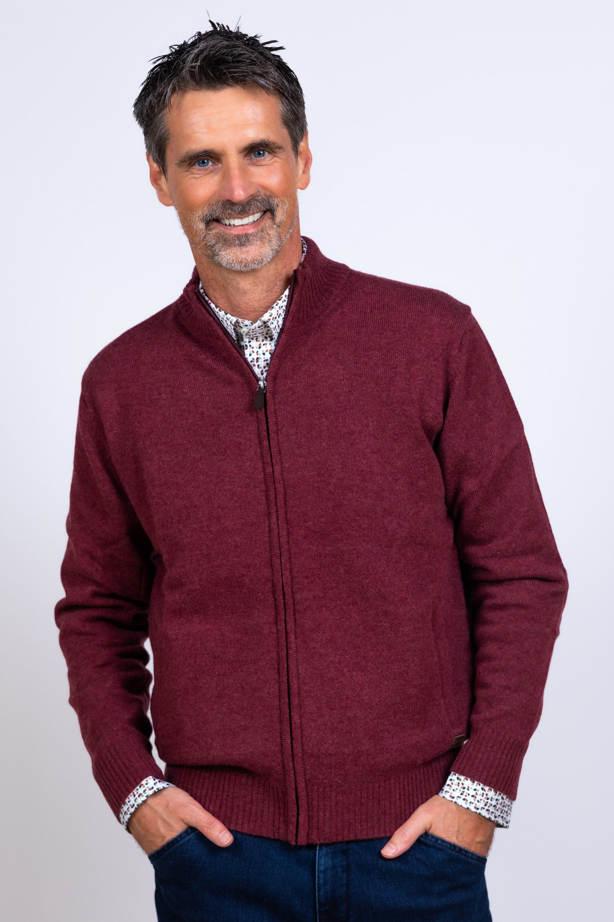 Vest met rits - Mauve/aubergine