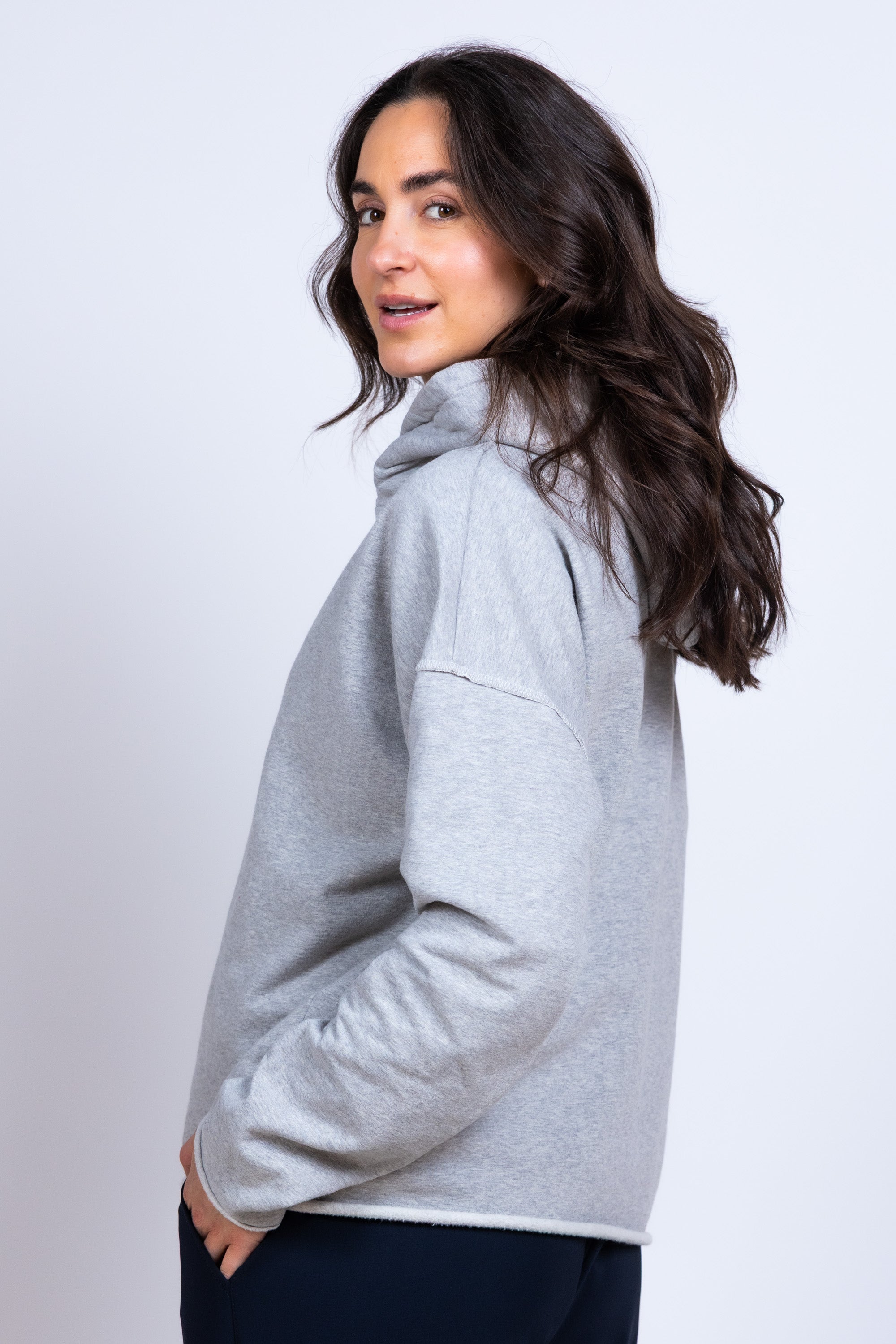 Trui met capuchon - Lichtgrijs