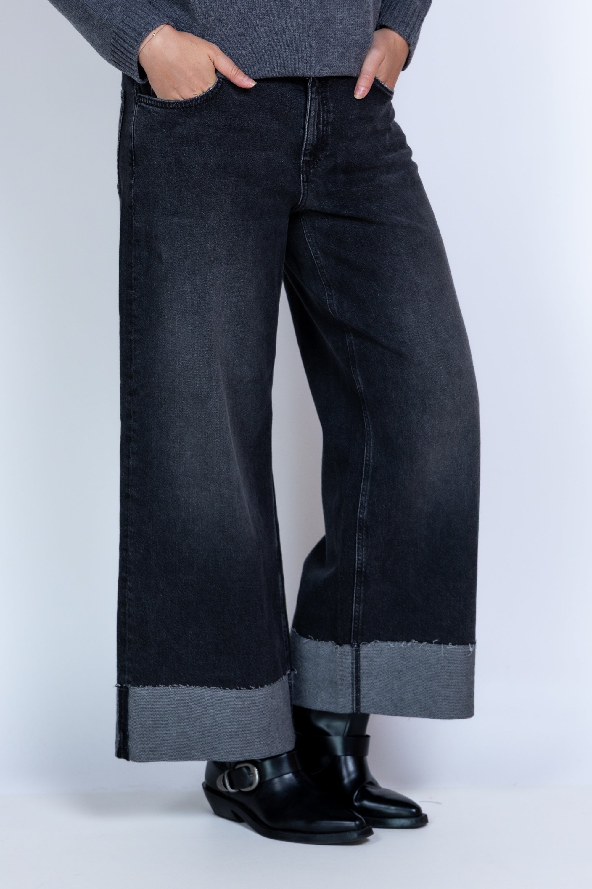Wijde jeans - Grijsdenim