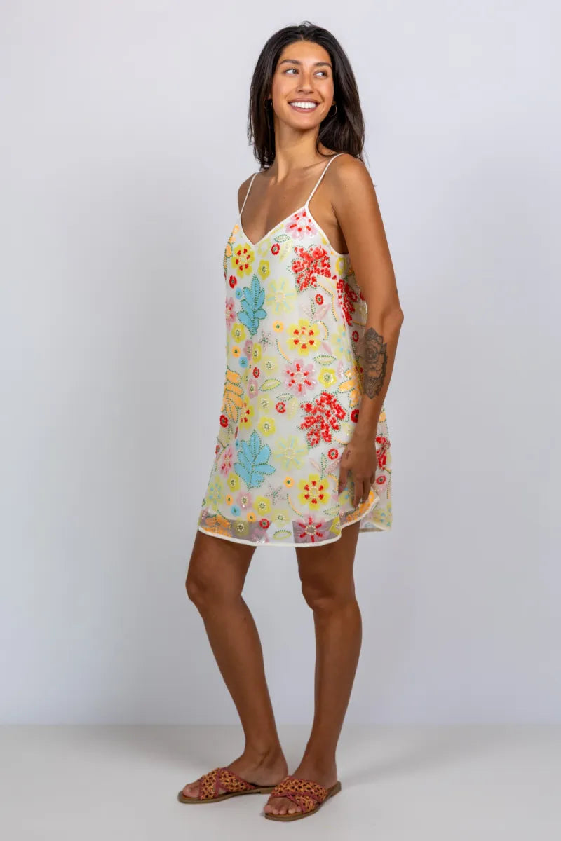 HARPER & YVE HARPER & YVE HS6P908 Jurk met bloemen - Ecru