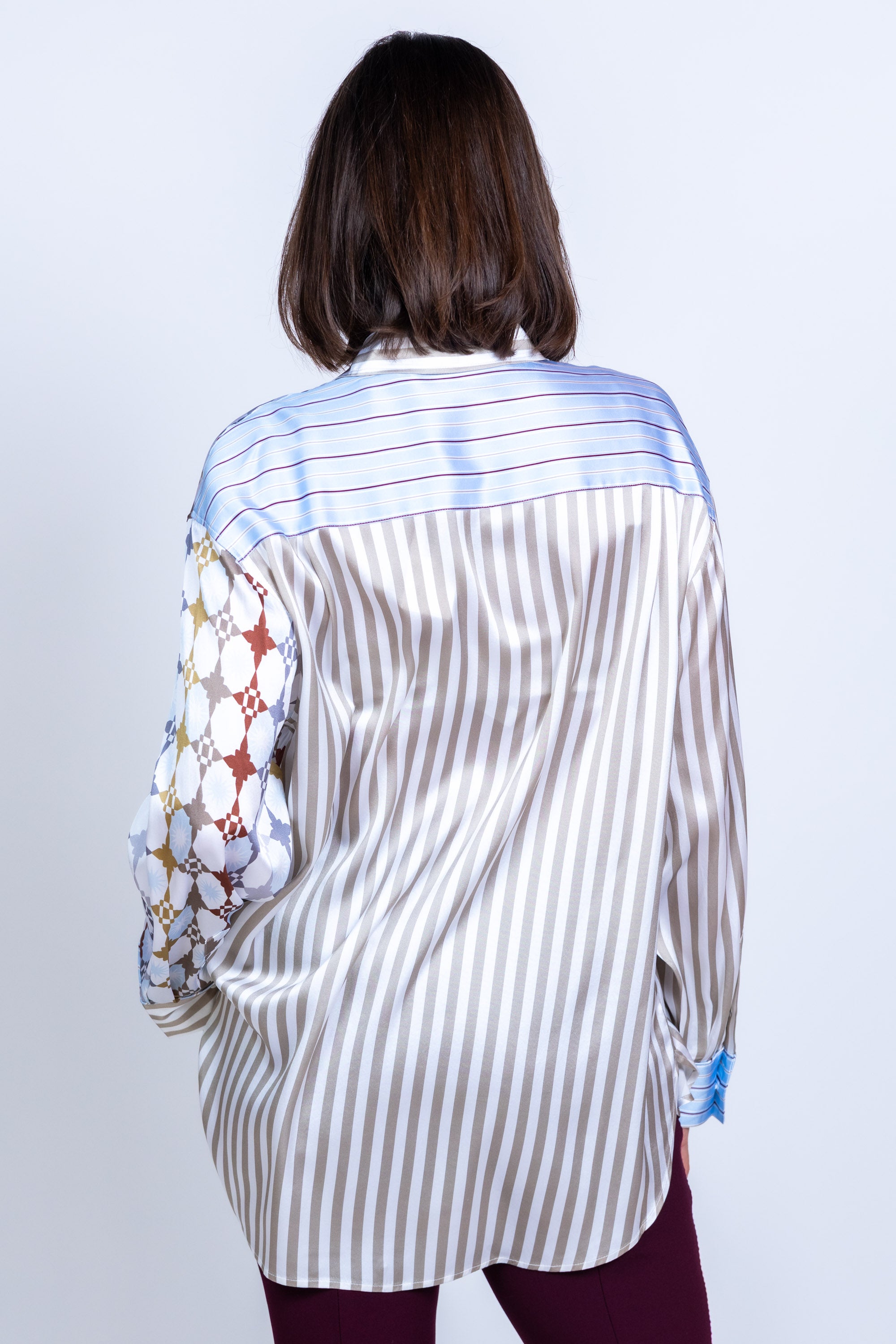 Blouse met print - Licht taupe