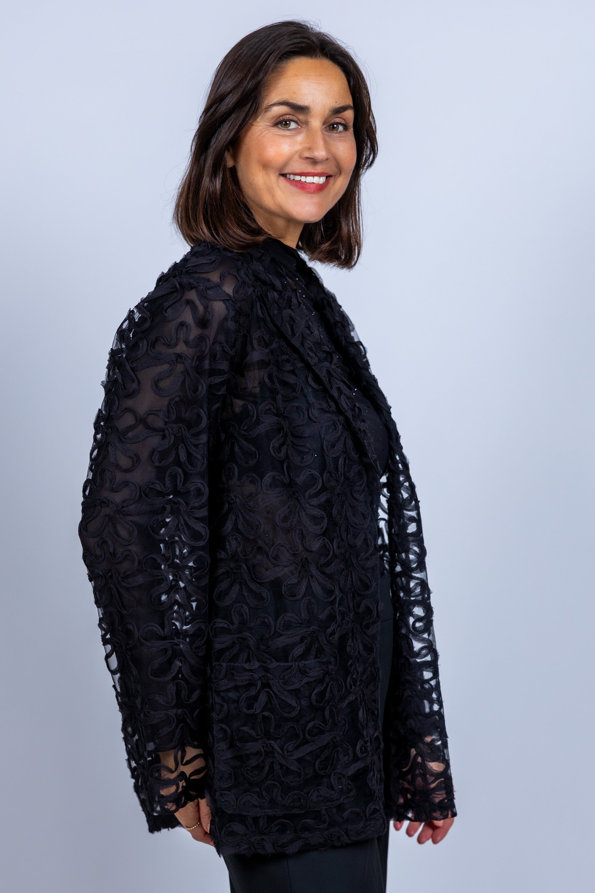 Jasje met structuur - Zwart