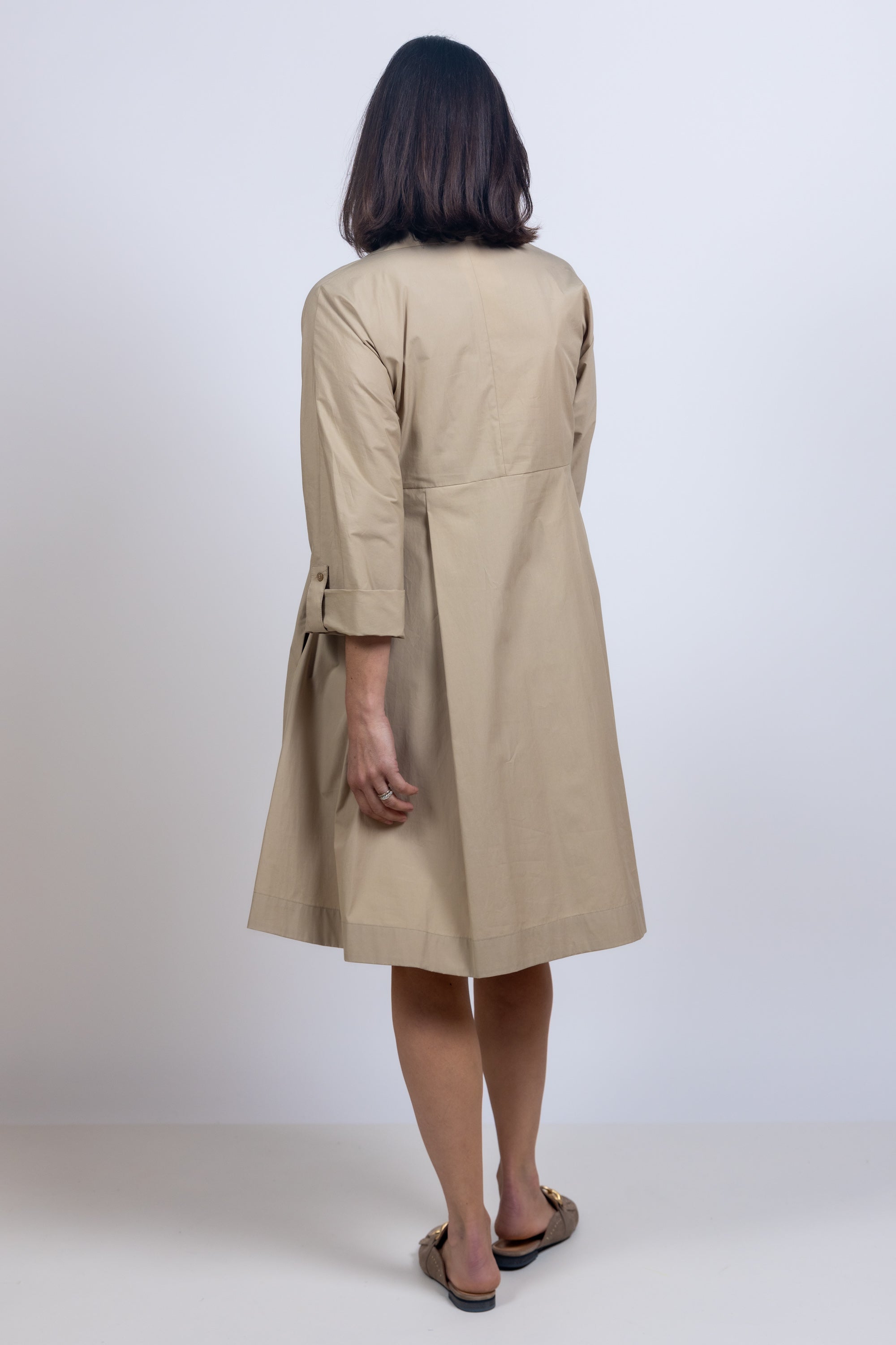 Jurk met knopen - Beige