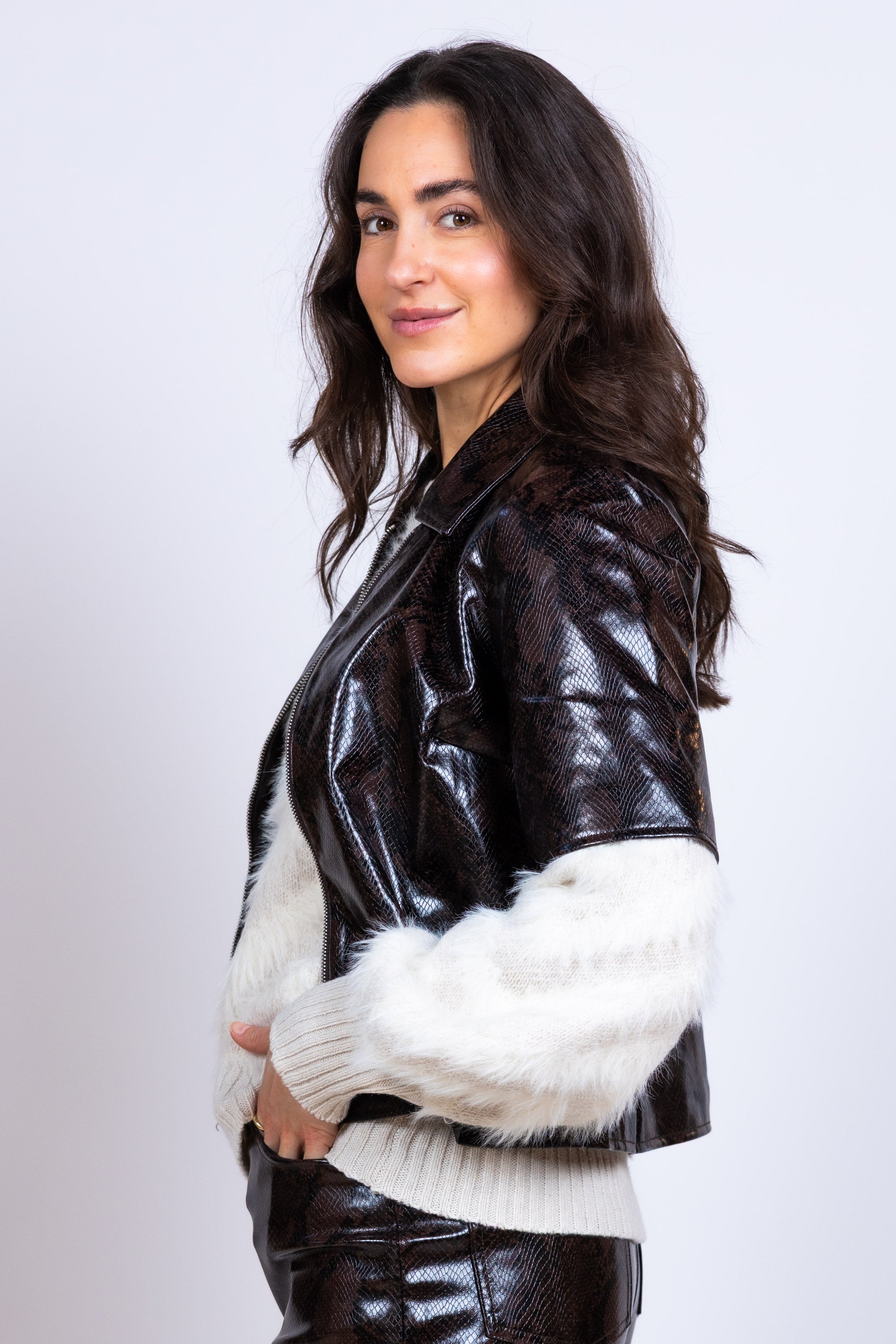 Jasje met rits - Bruin