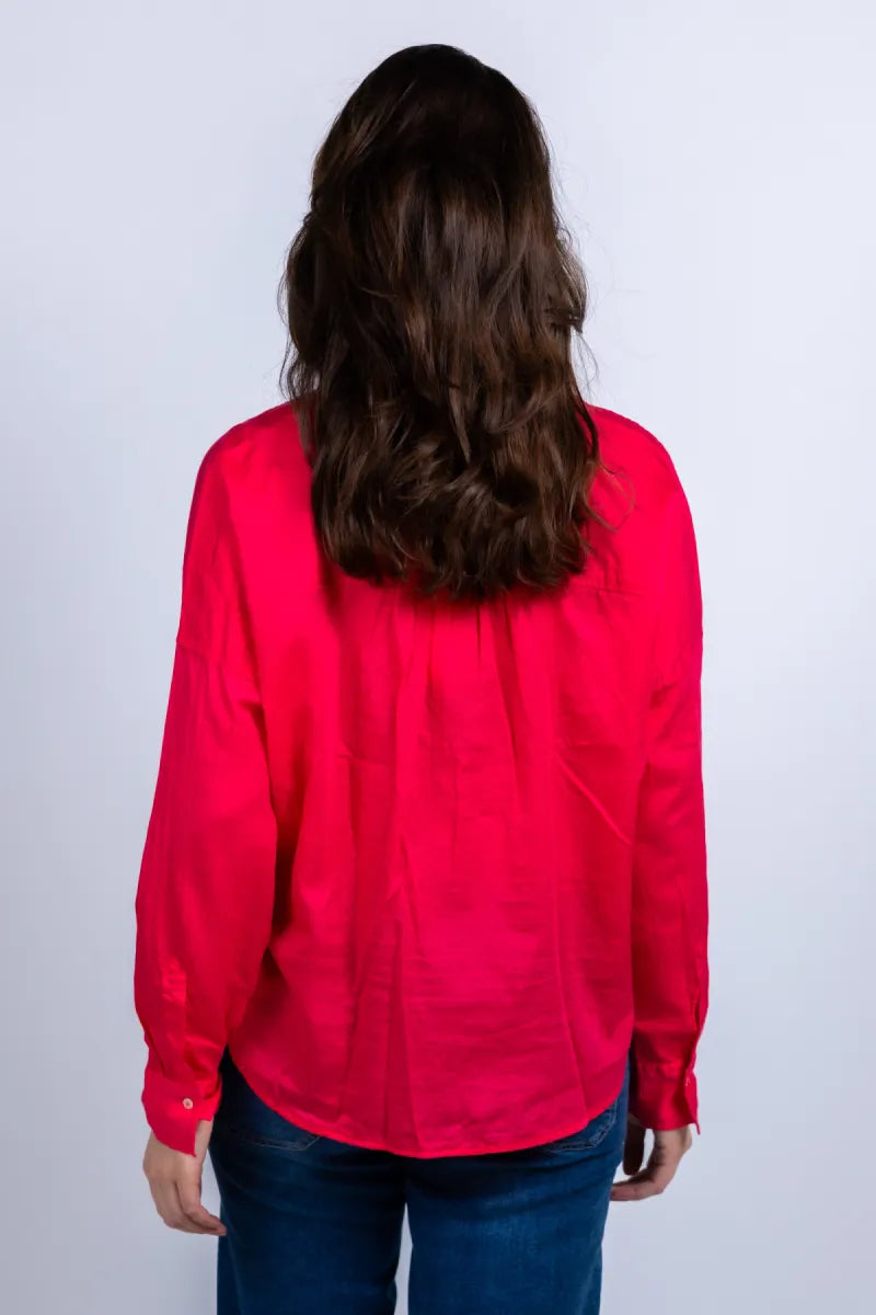 0039 ITALY 0039 ITALY SANDY 210801 Blouse met knopen - Pink/cyclaam