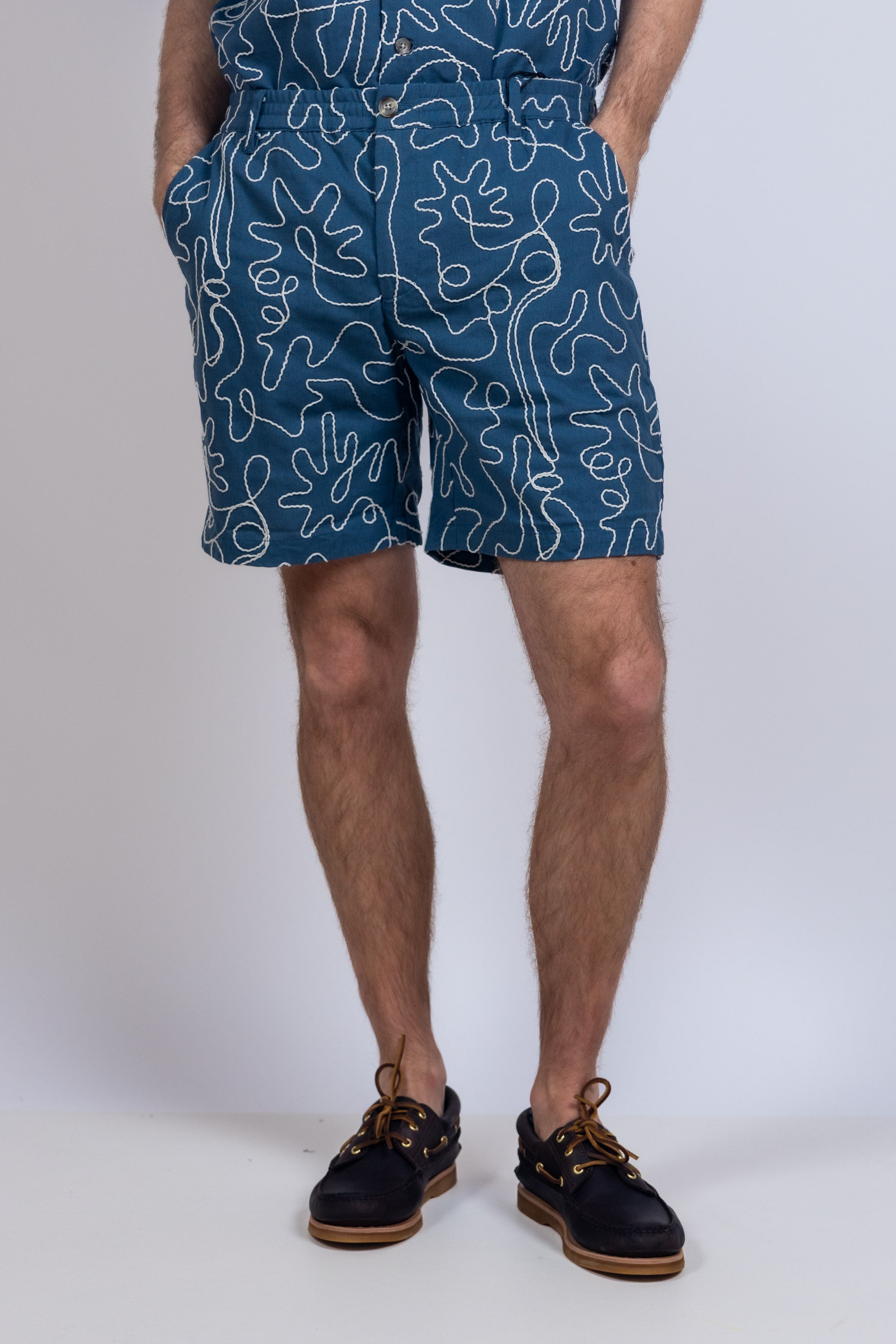 Short met print - French blue