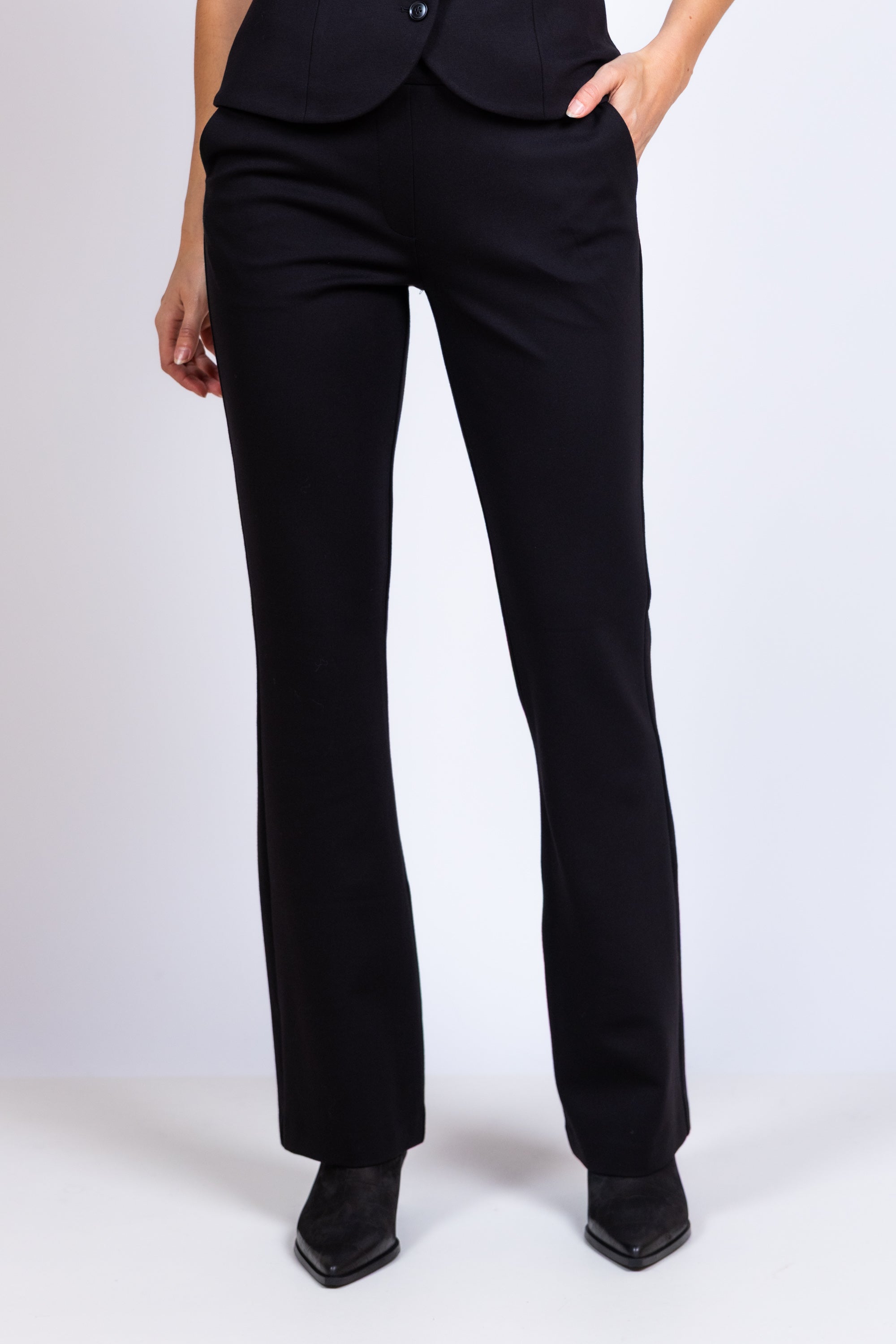 Broek met rechte pijpen - Zwart