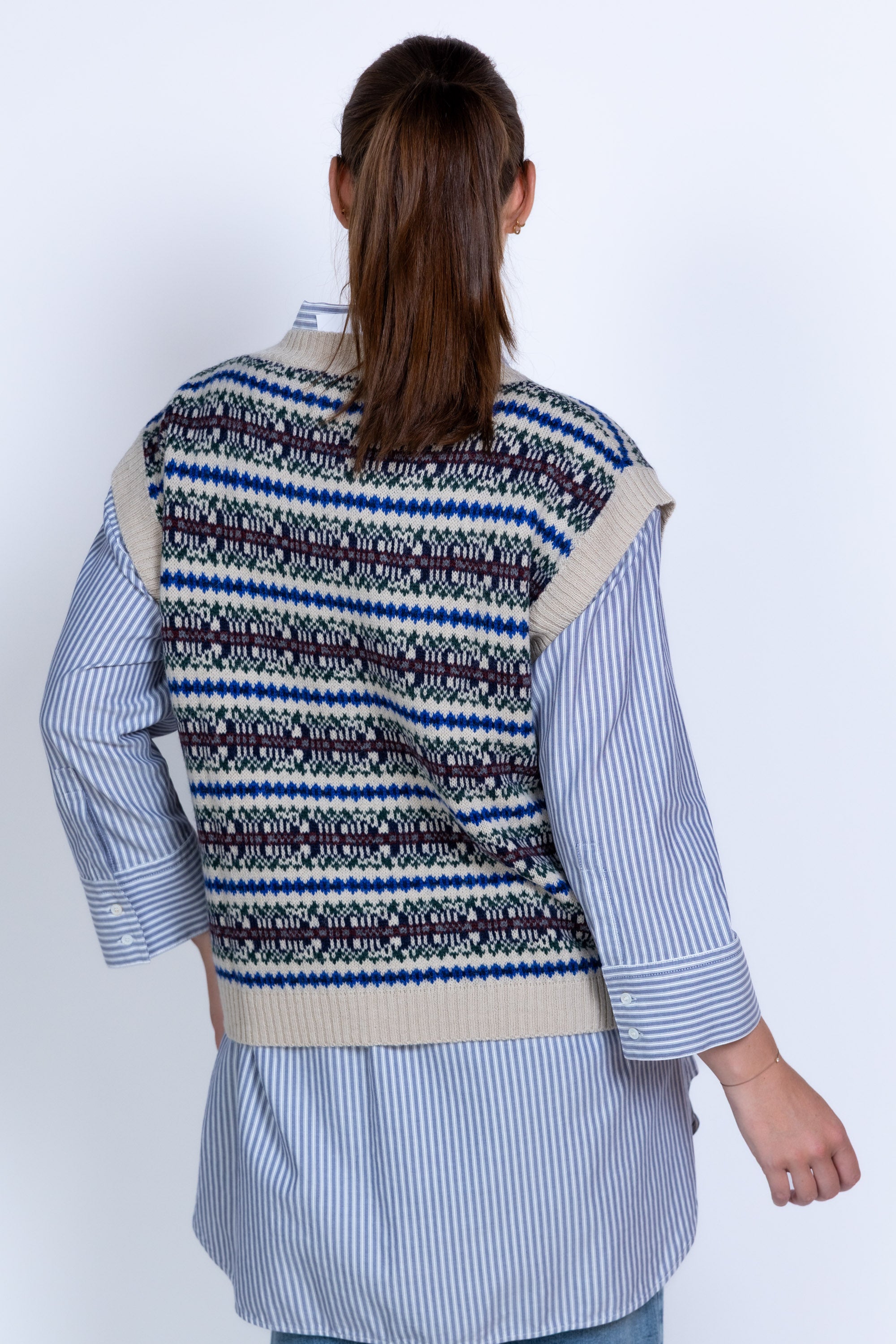Spencer met patroon - Beige