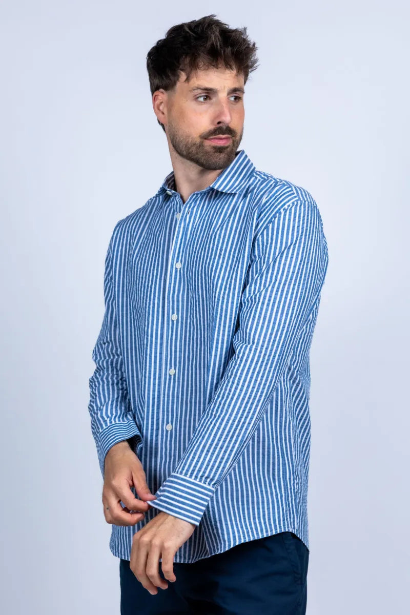 BUTCHER OF BLUE BUTCHER OF BLUE M2614009 BUTCHER OF BLUE M2614009 Overhemd met strepen - French blue