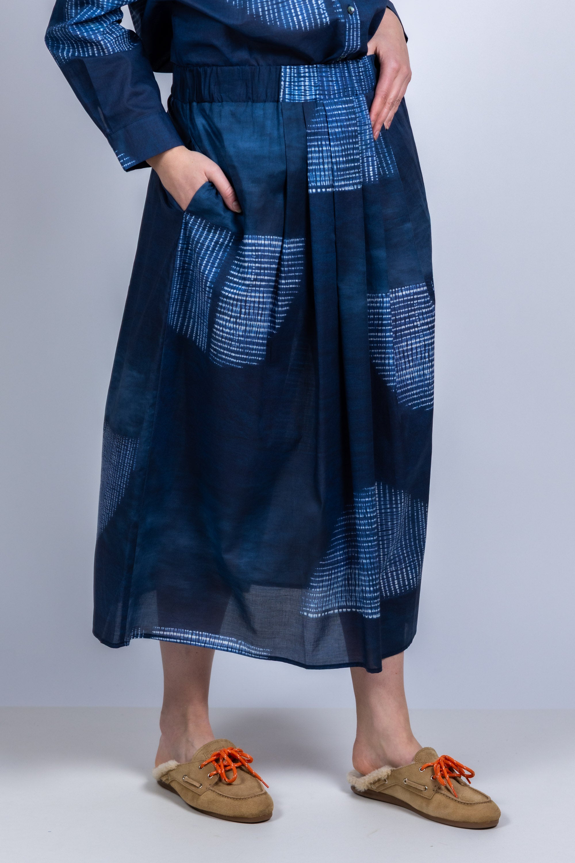 Rok met print - Marine