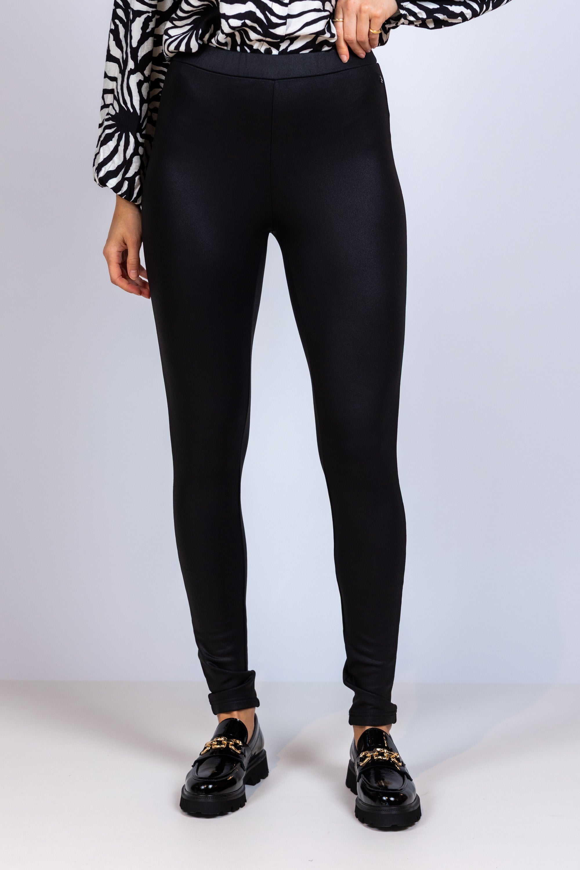 Legging met elastische taille - Zwart
