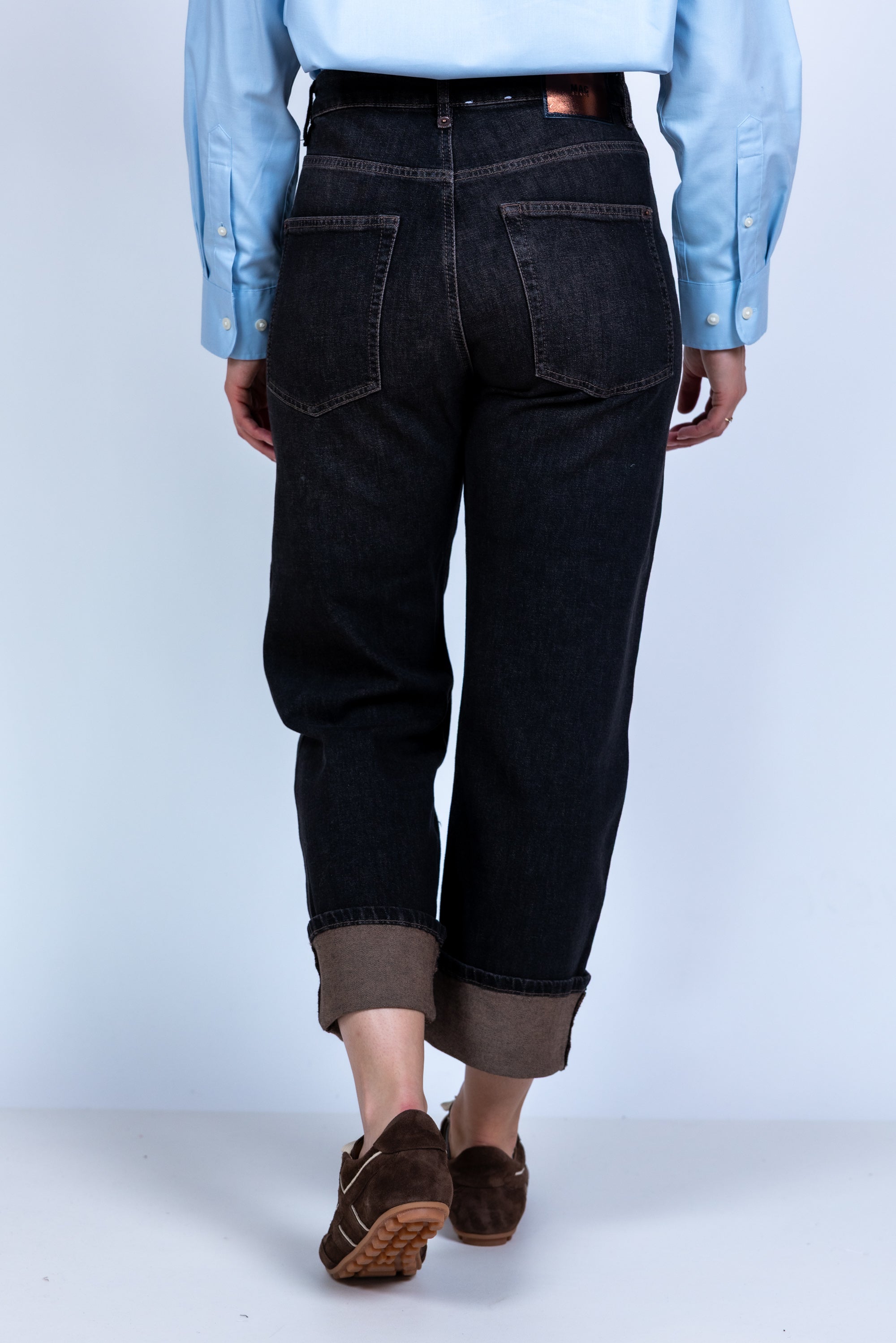Jeans met zakken - Bruindenim