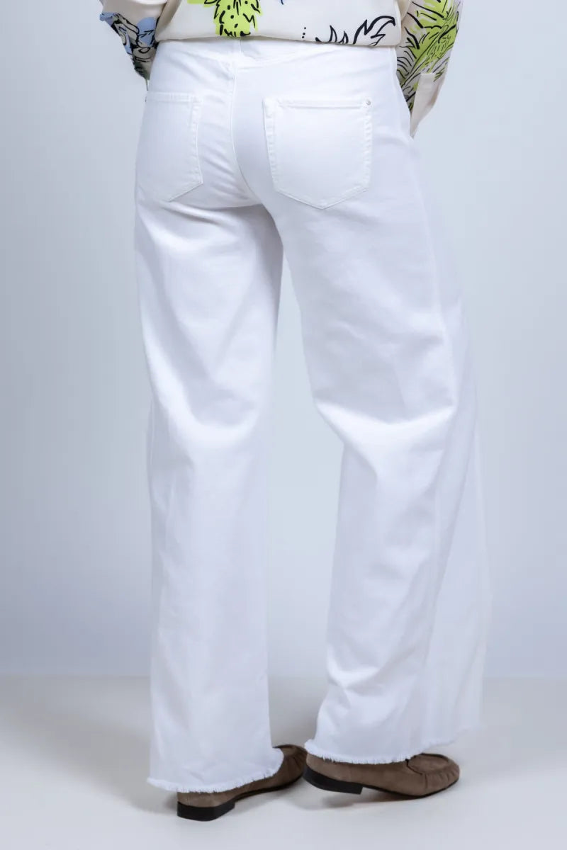 RAFFAELLO ROSSI RAFFAELLO ROSSI 9391 SENA P Wijde broek - Wit