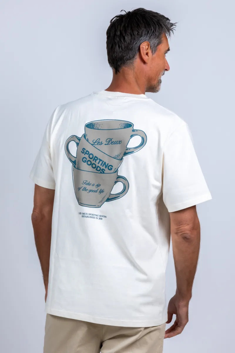 LES DEUX H LES DEUX H 1001565 T-shirt met ronde hals - Ecru