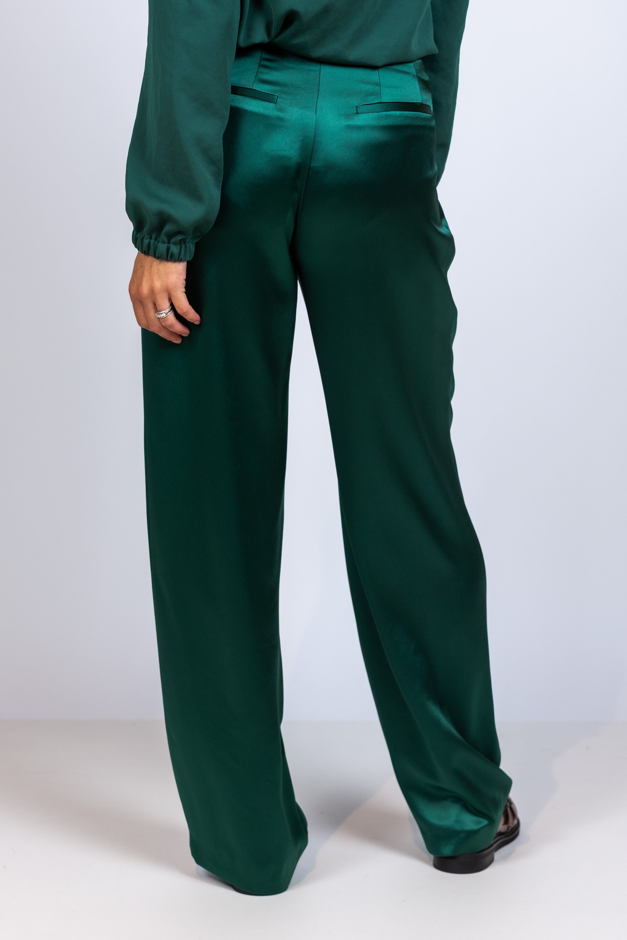Wijde pantalon - Flessegroen