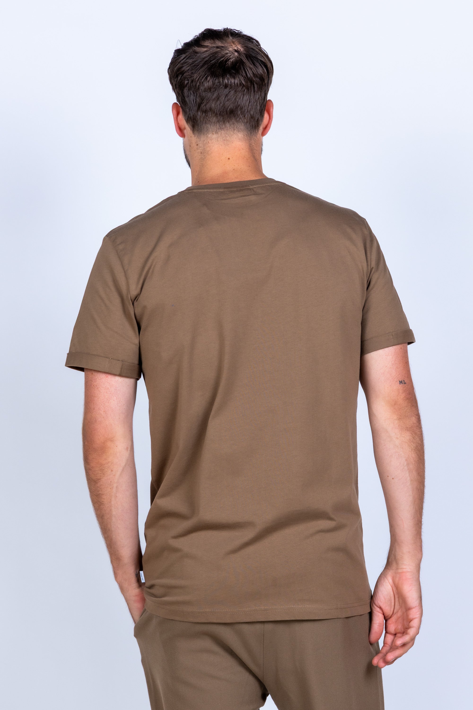 T-shirt met ronde hals - Camel