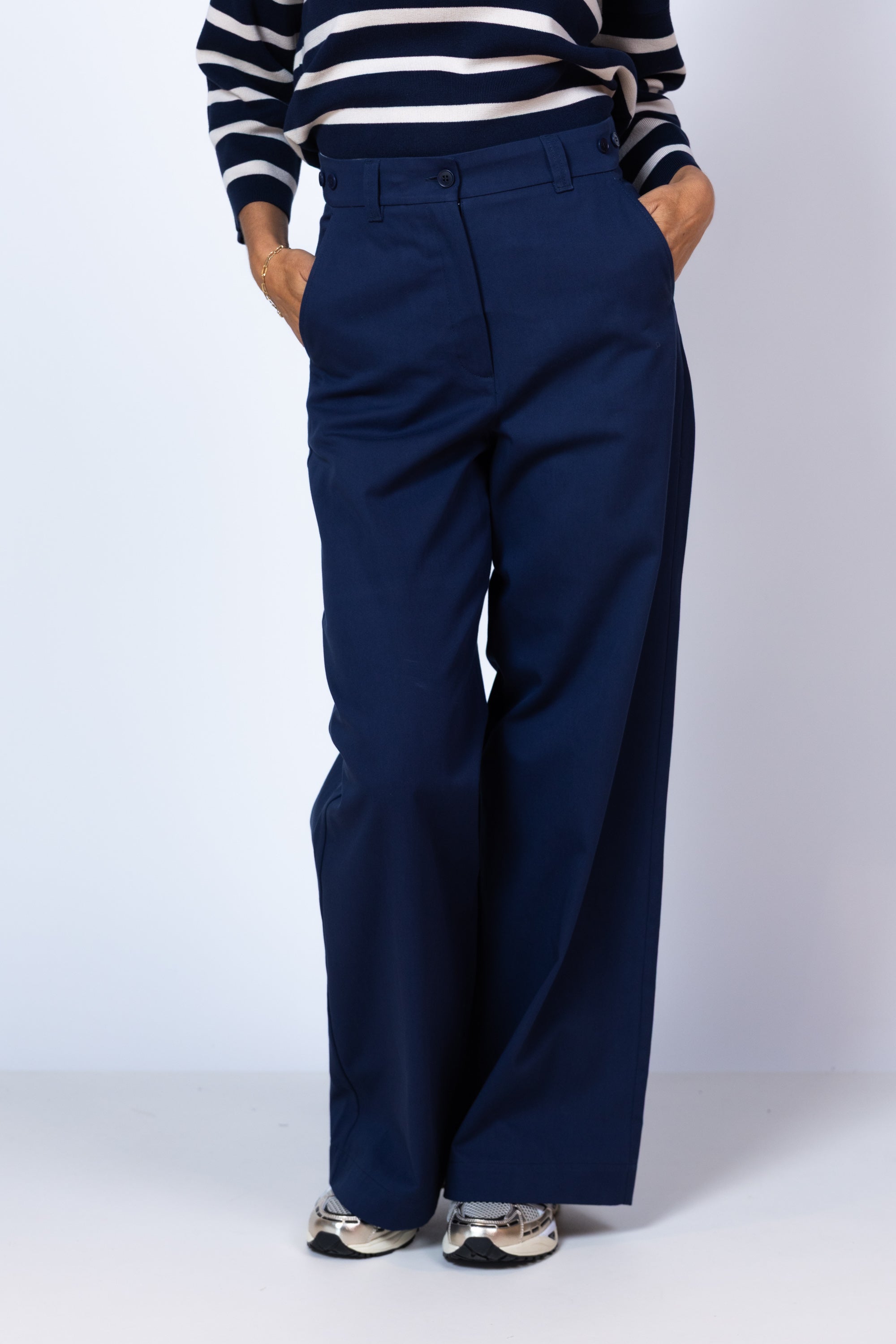 Wijde broek - Marine