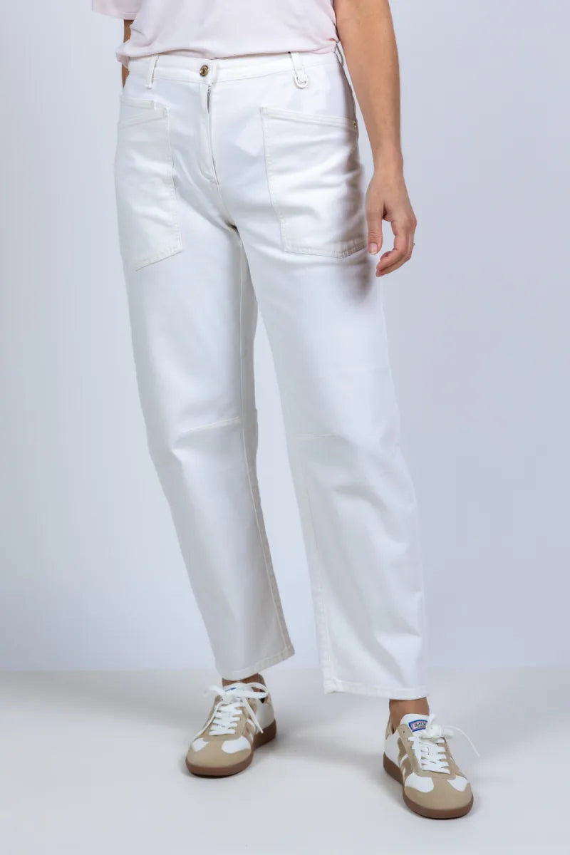 CAMBIO CAMBIO 9058-0382.13 Broek met zakken - Wit