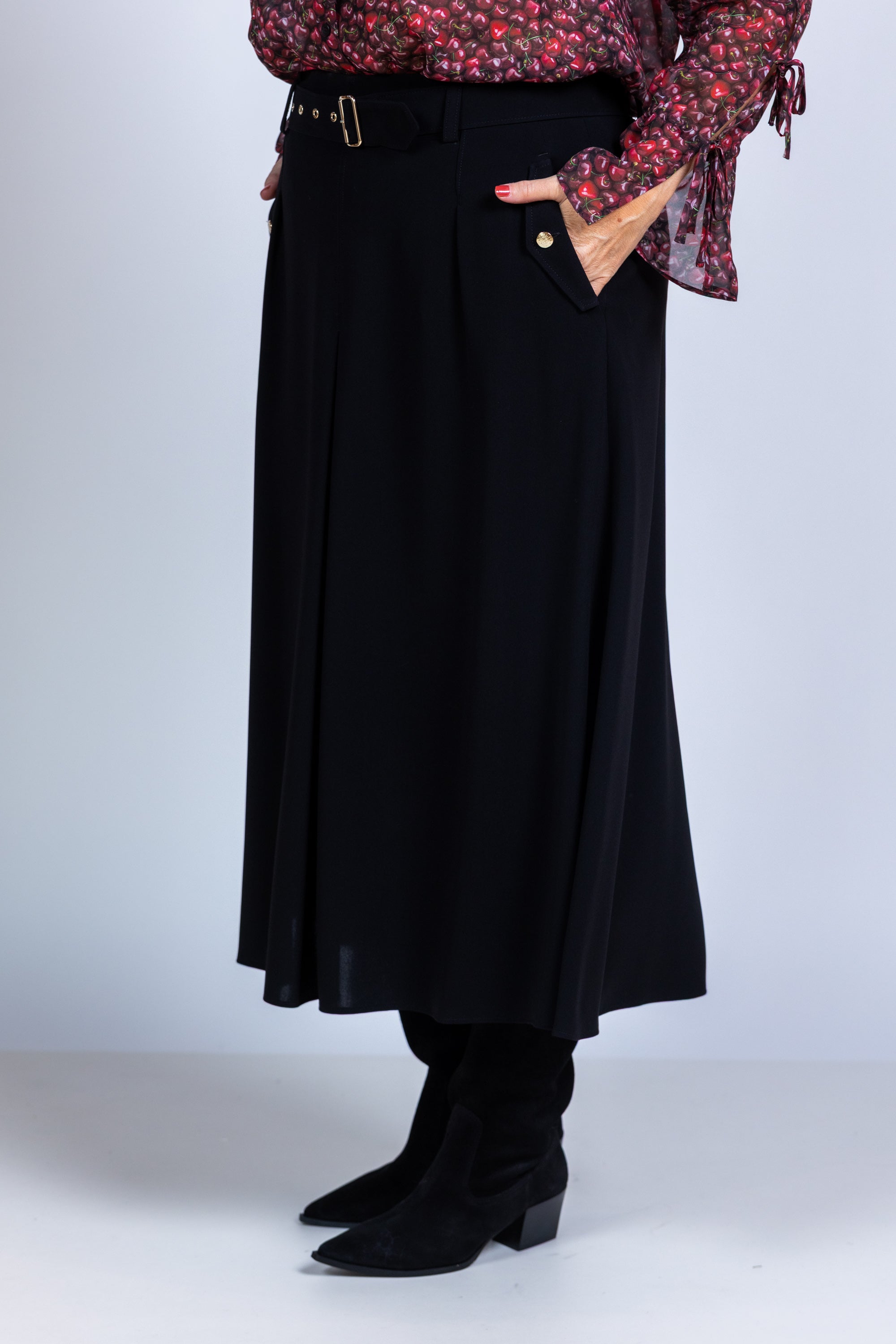 Rok met riem - Zwart