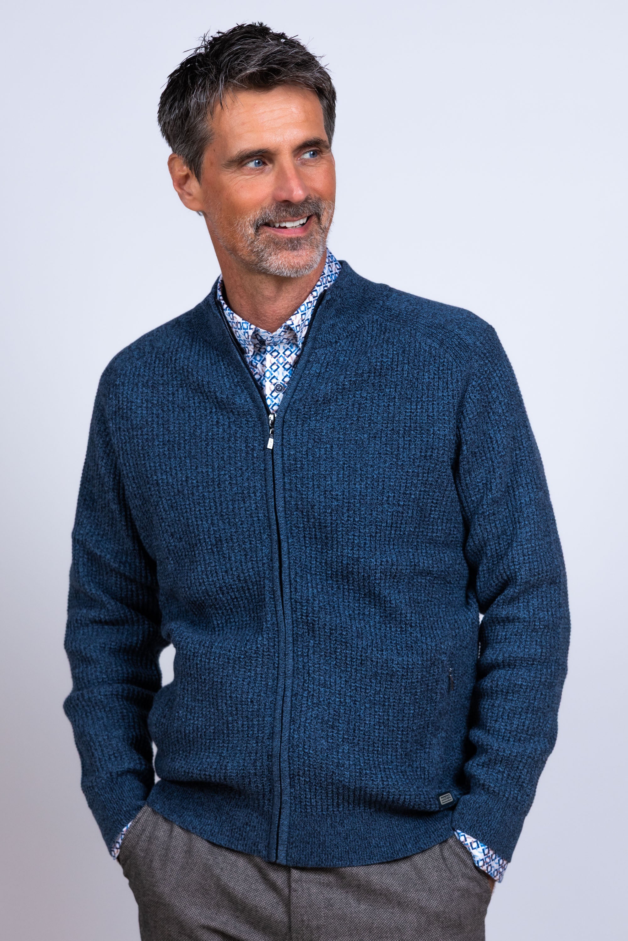 Vest met rits - Inkt