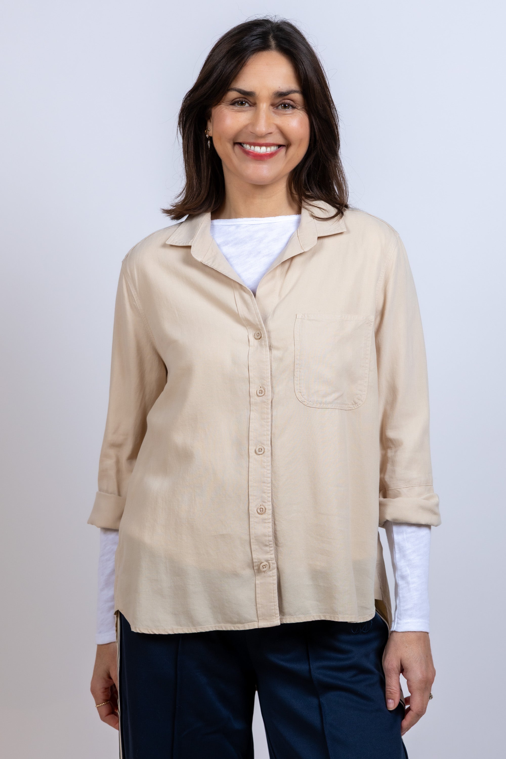 Blouse met knopen - Ecru