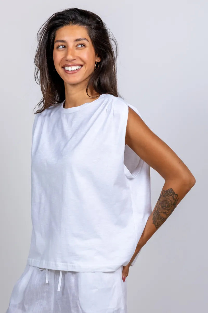 MILLA MILLA 1034111 Top met brede schouders - Wit