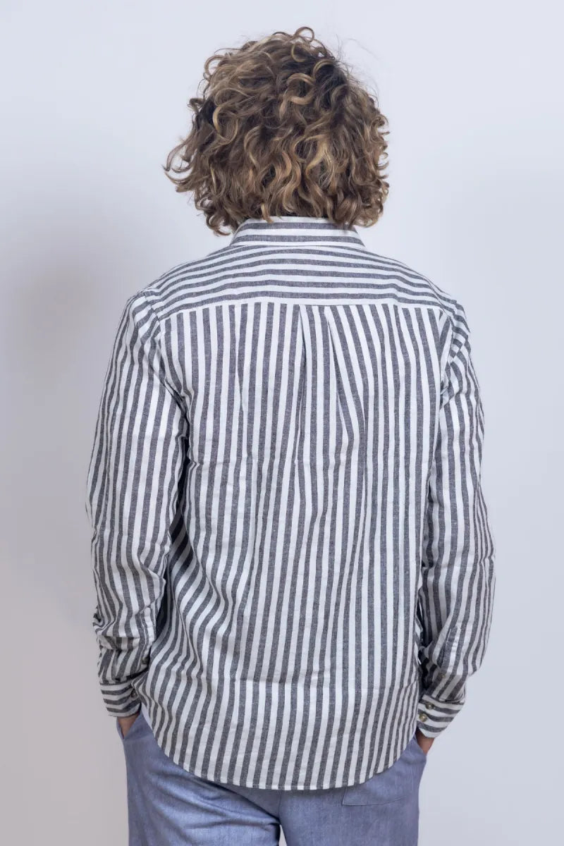 DSTREZZED DSTREZZED 303928-SS26 DSTREZZED 303928-SS26 Overhemd met strepen - Bruin