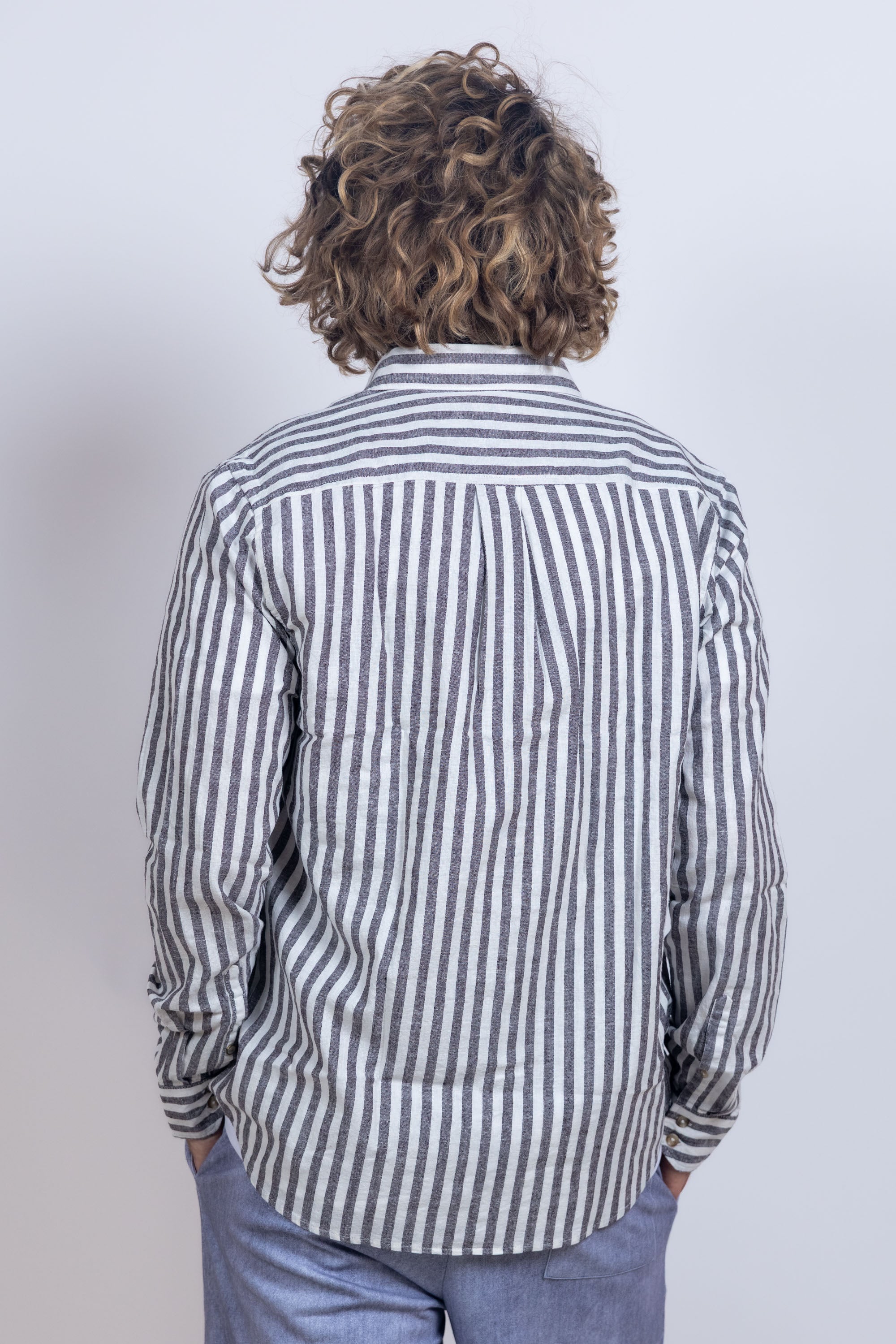 Overhemd met strepen - Bruin