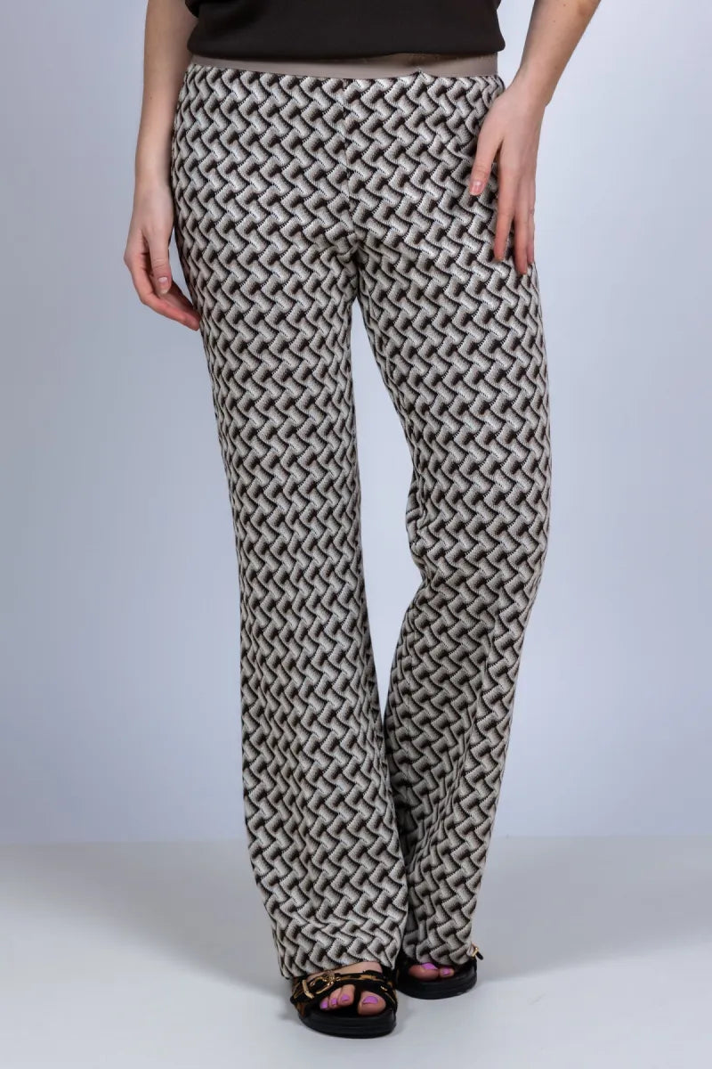 CAMBIO CAMBIO 6476-0378.11 Broek met patroon - Bruin