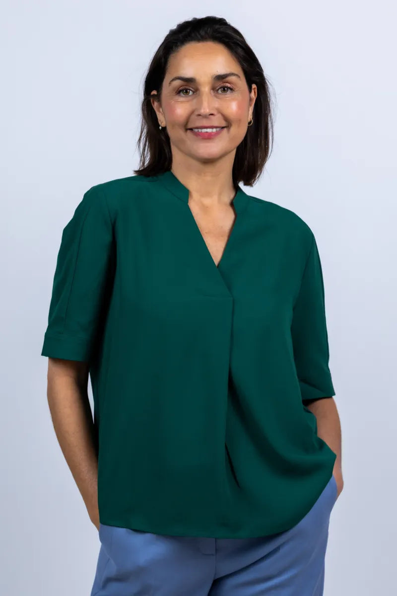 MARCCAIN SPORT Blouse met korte mouwen - Flessegroen