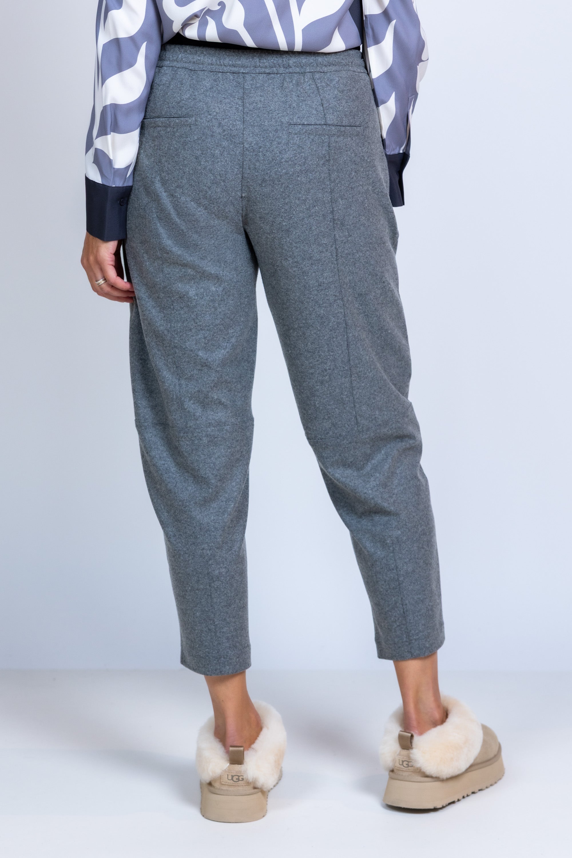 Broek met koord - Middengrijs