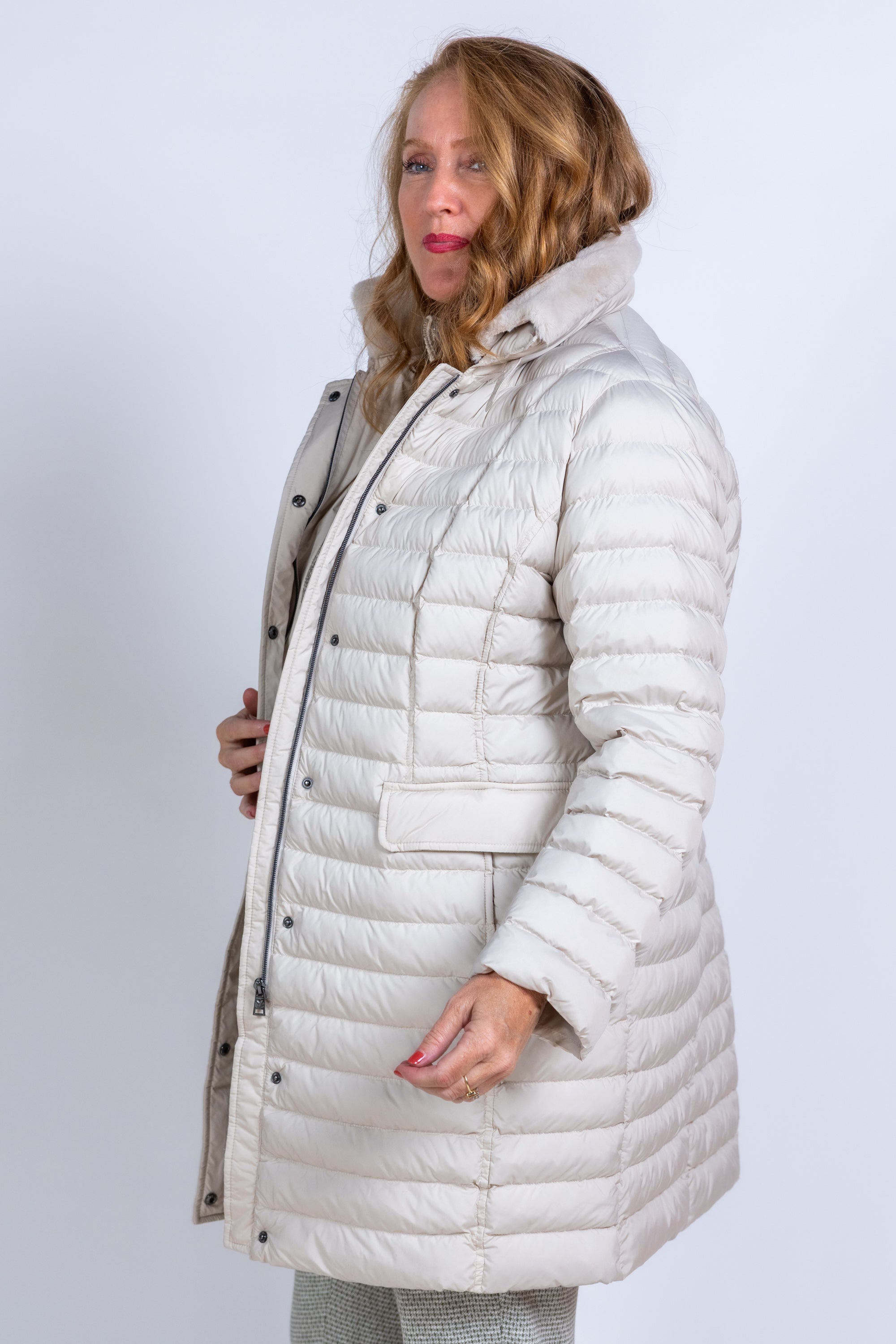 Gewatteerde jas - Beige