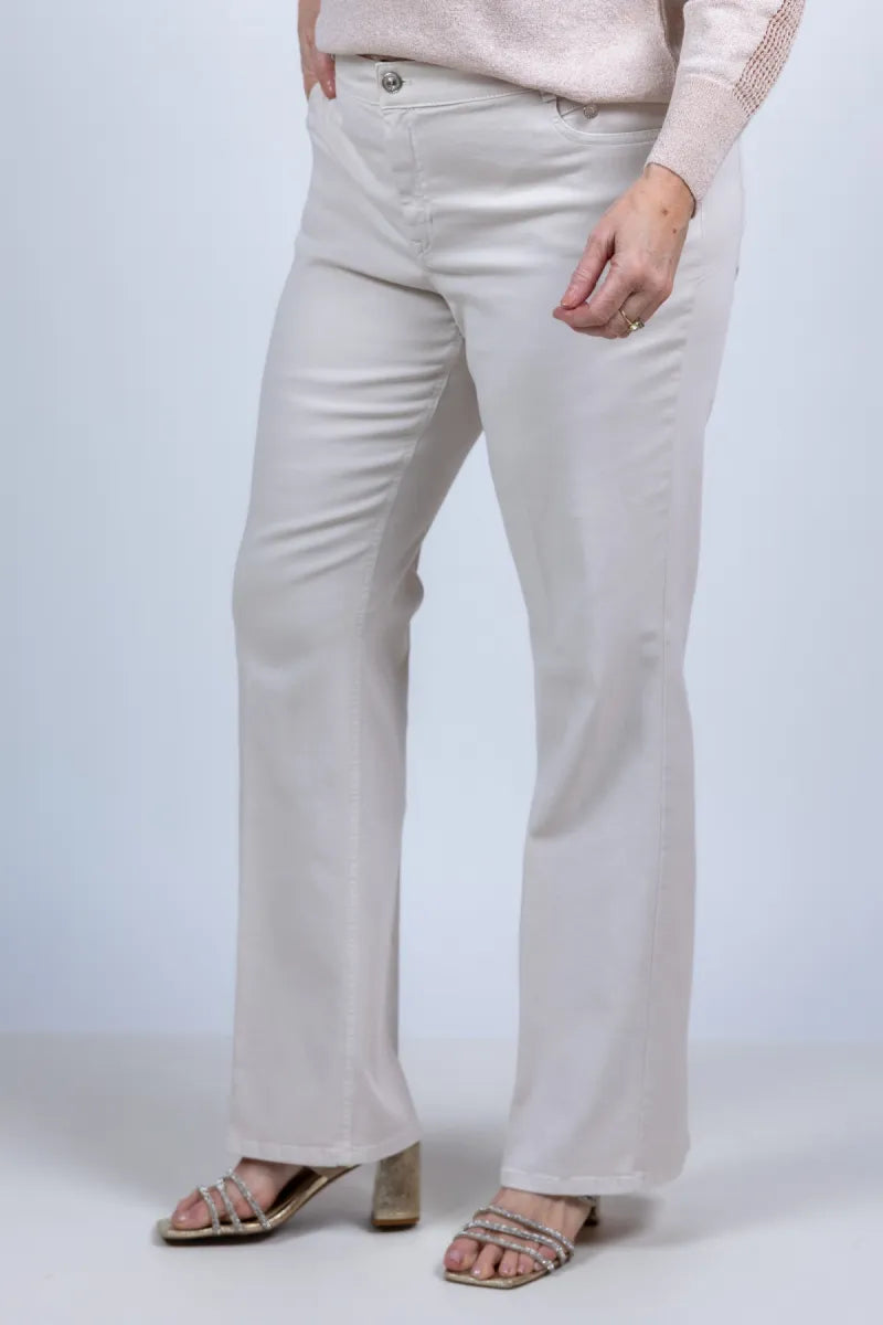 GARDEUR DAMES GARDEUR DAMES ZURI126-80731 Broek met rechte pijpen - Beige