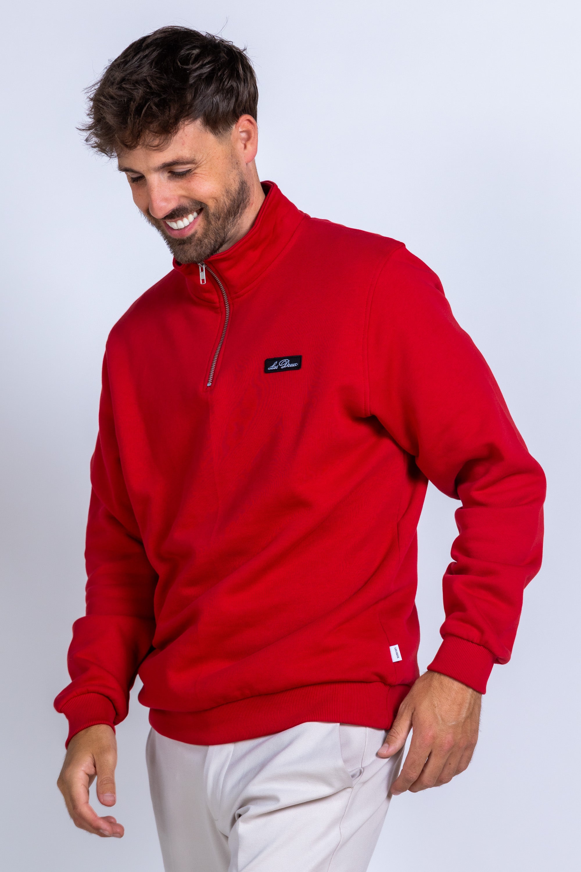 Sweater met rits - Rood
