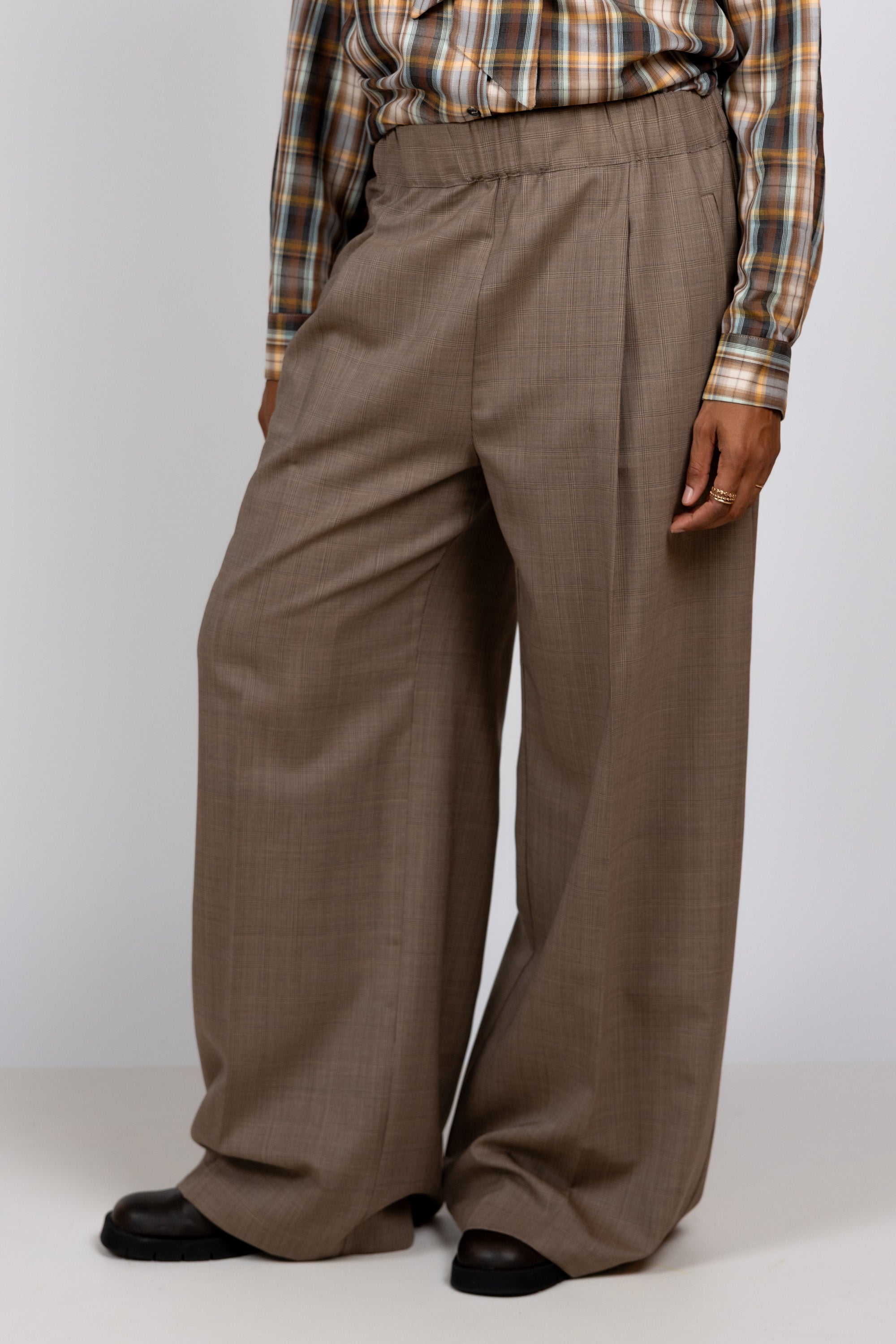 Wijde pantalon - Taupe