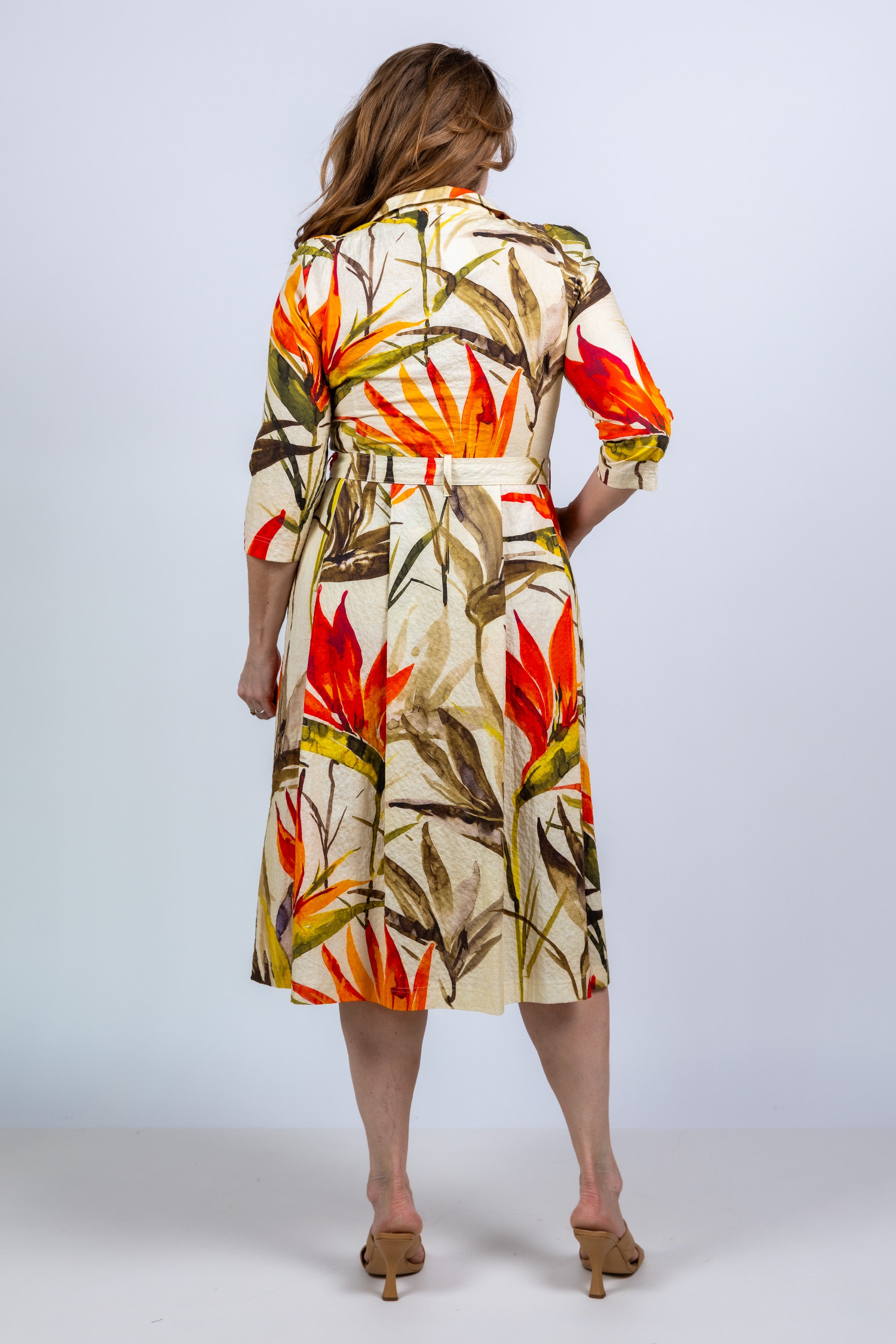 Jurk met knopen - Beige