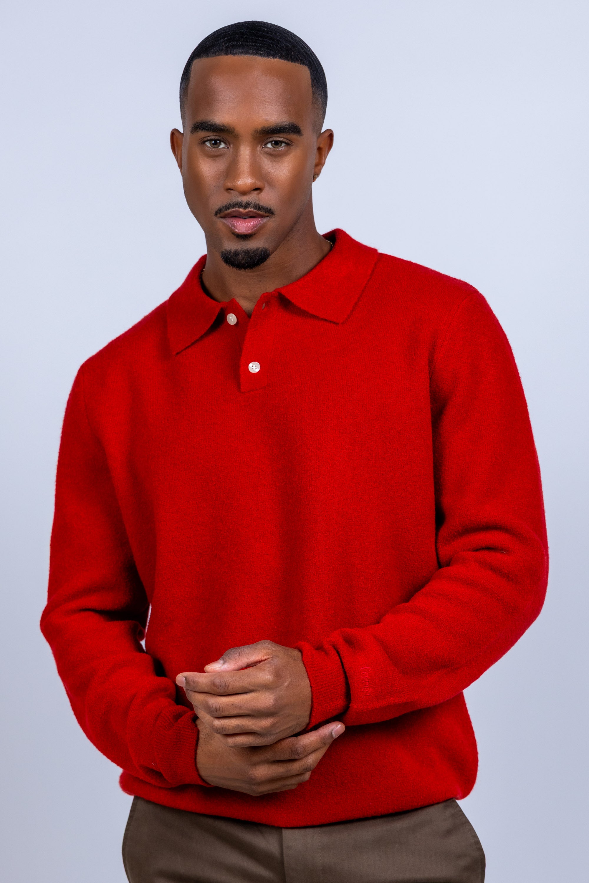 Trui met kraag - Rood