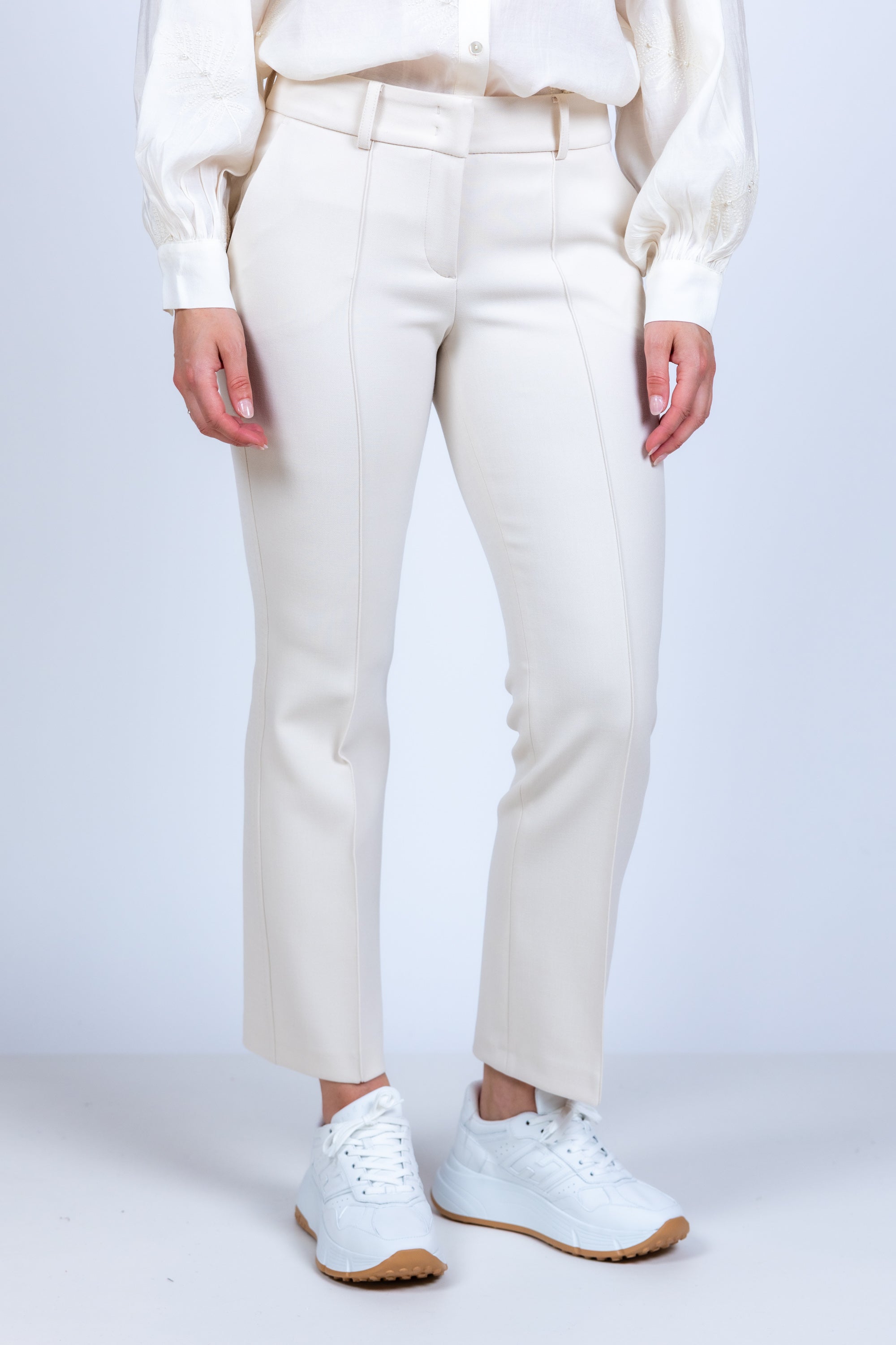 Broek met naad - Ecru