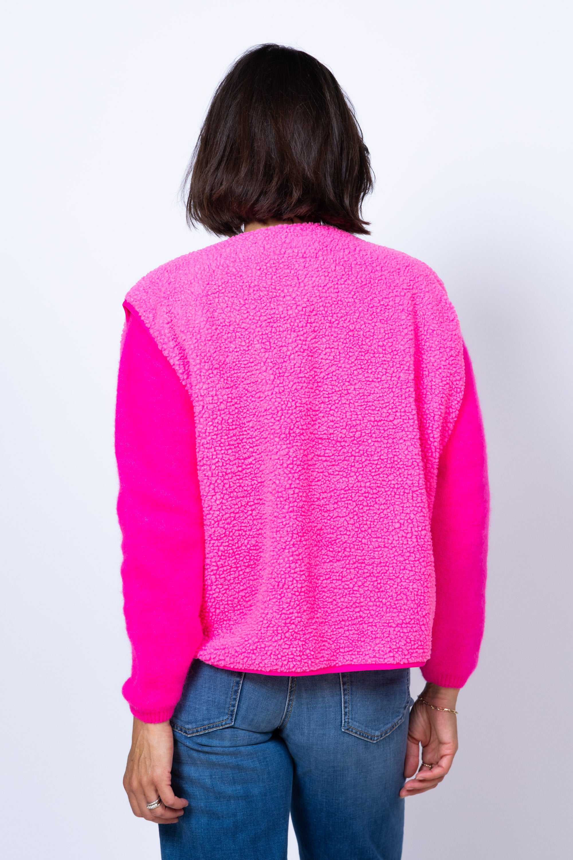 Bodywarmer met knopen - Pink/cyclaam