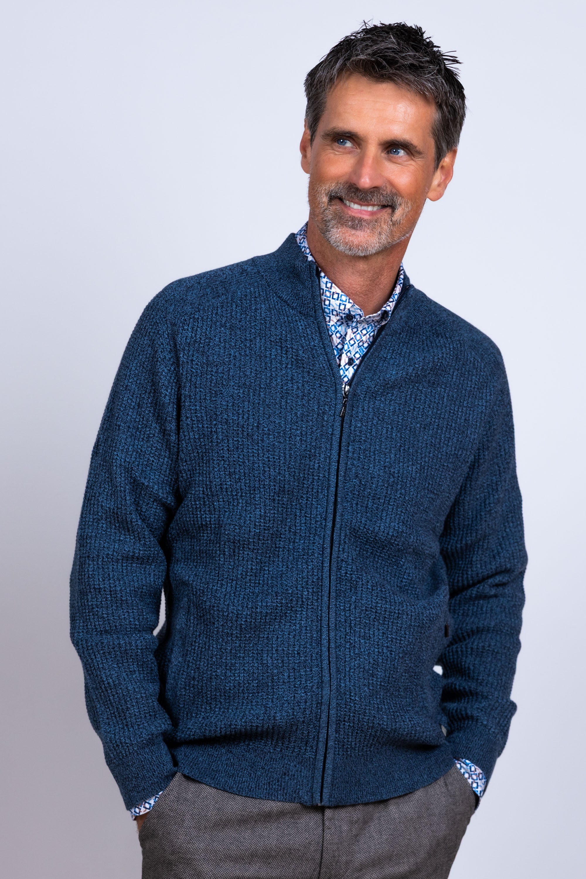 Vest met rits - Inkt