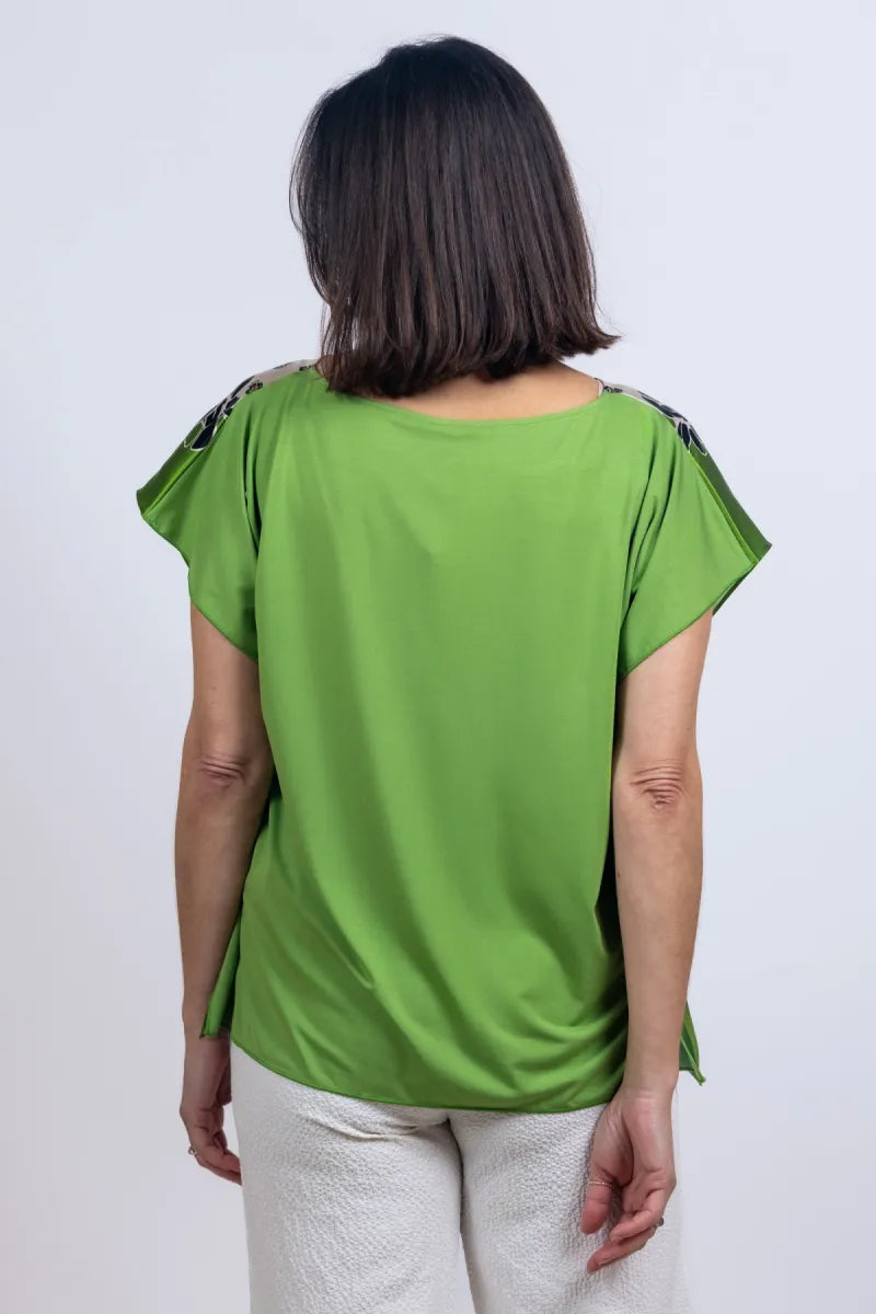 MARCCAIN COLLECTIE MARCCAIN COLLECTIE AC.55.24 J56 Blouse met print - Ecru