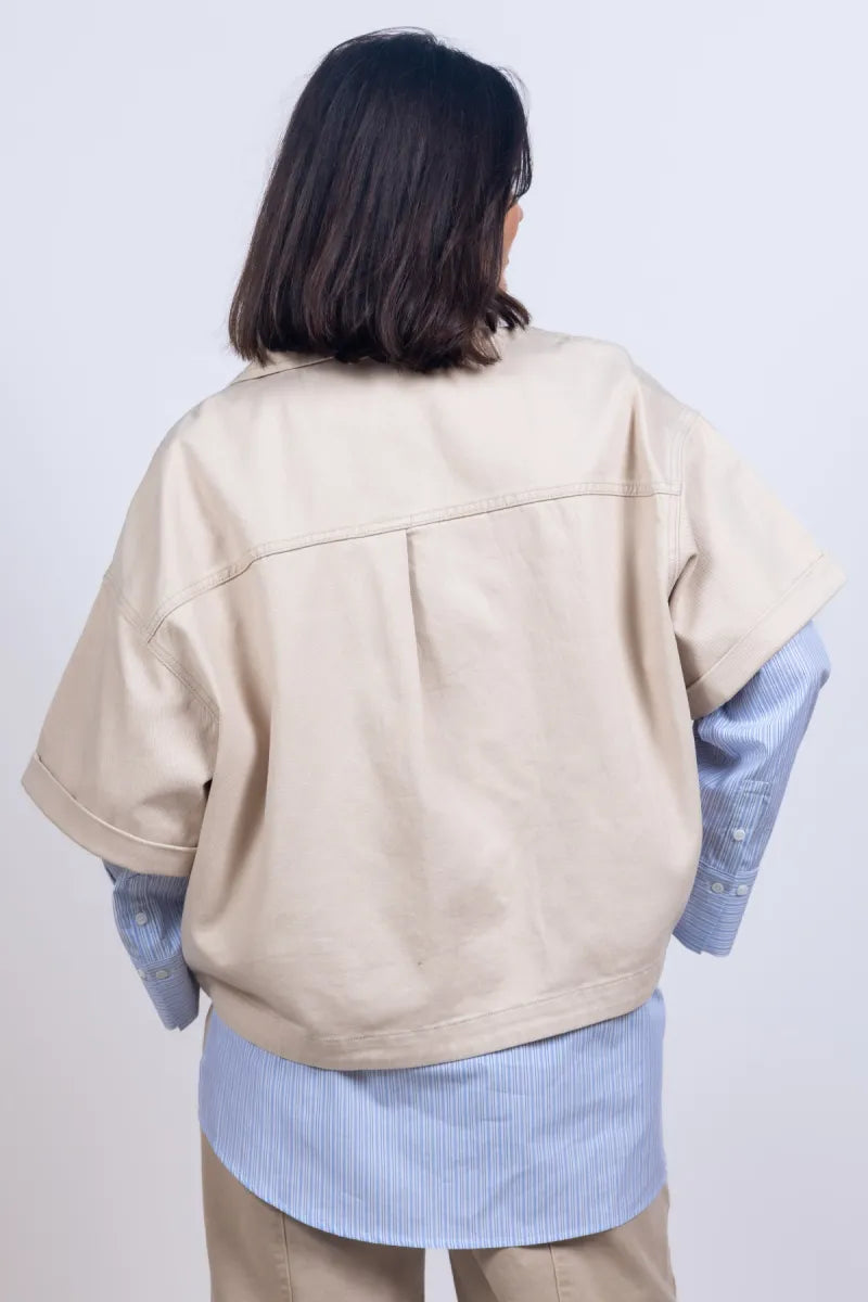 YAYA YAYA 01-511050-603 Jasje met knopen - Zand