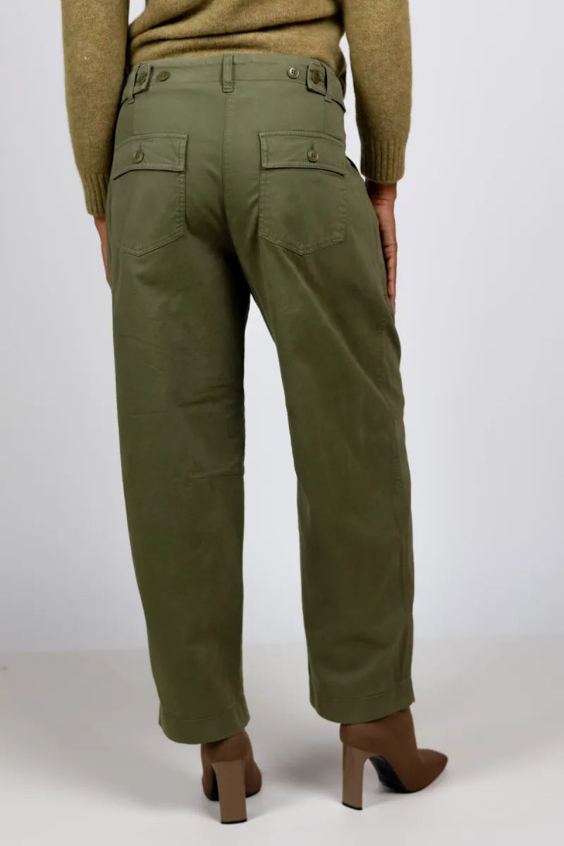 CAMBIO CAMBIO 7667-X229.01 Broek met zakken - Olijfgroen