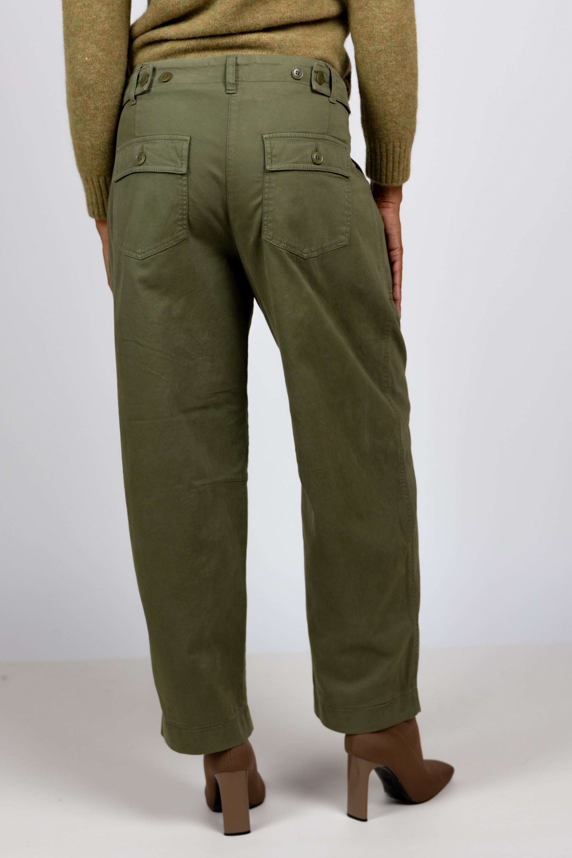 CAMBIO 7667-X229.01 CAMBIO 7667-X229.01 Broek met zakken - Olijfgroen