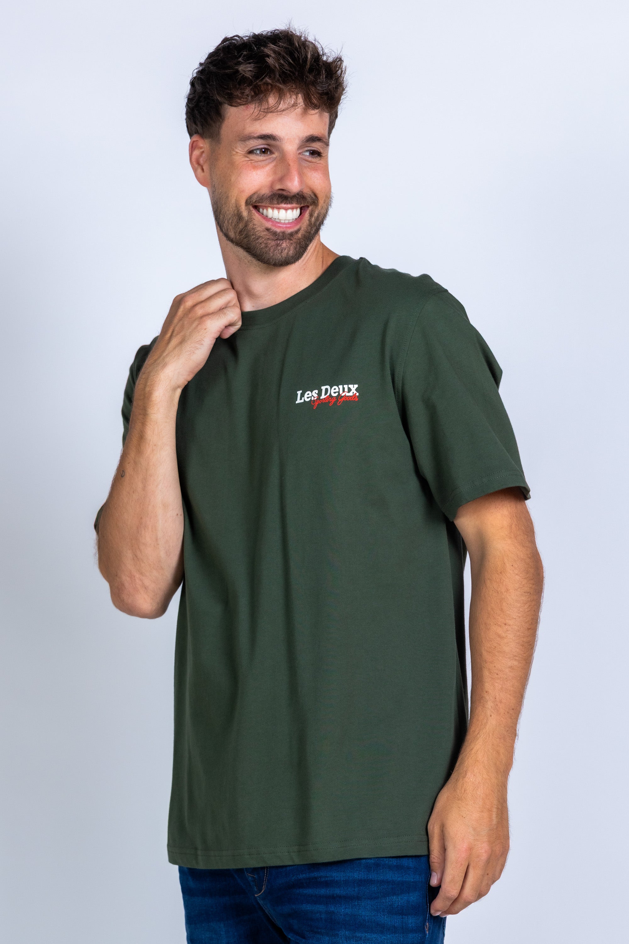 T-shirt met print - Olijfgroen