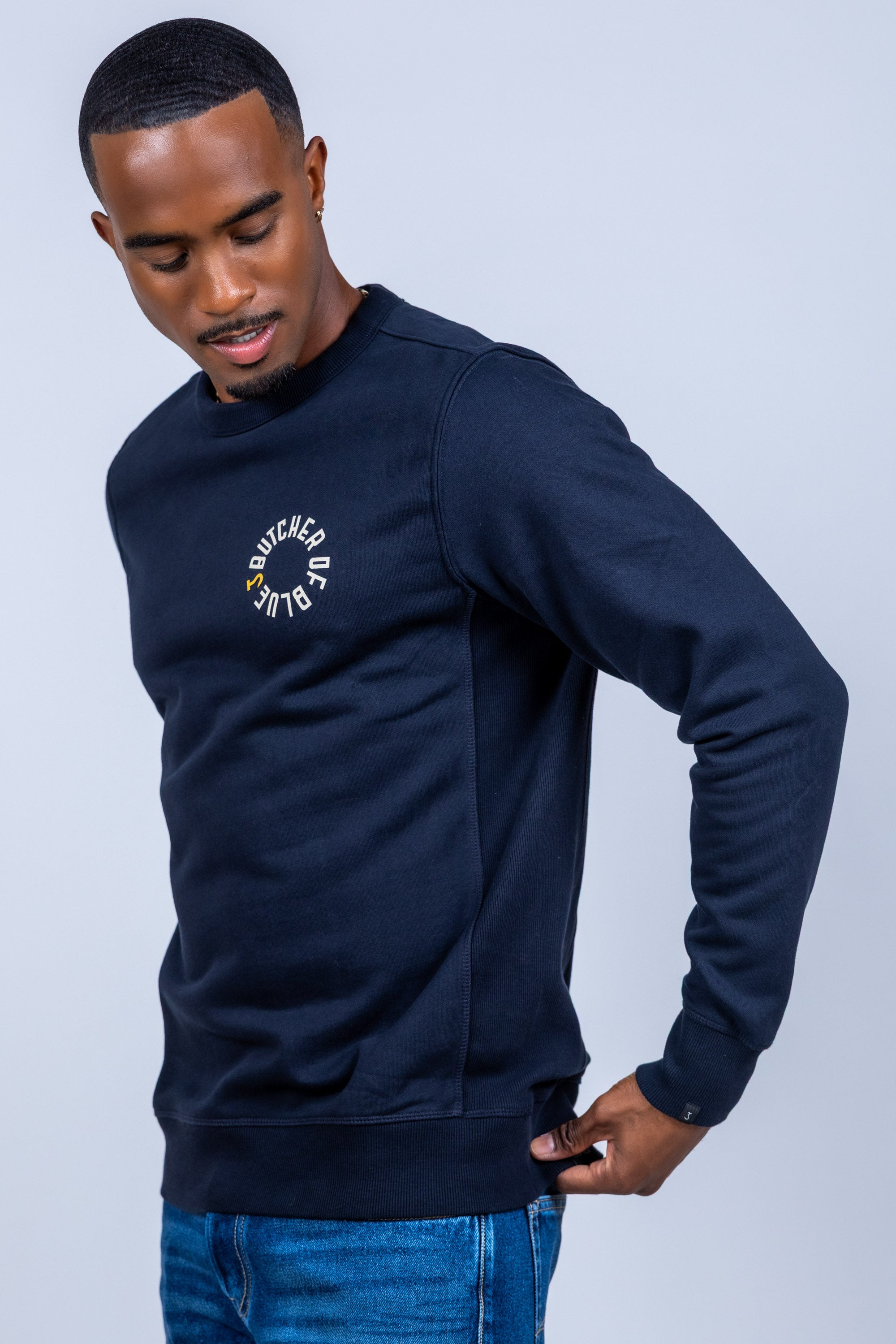 Sweater met print - Marine