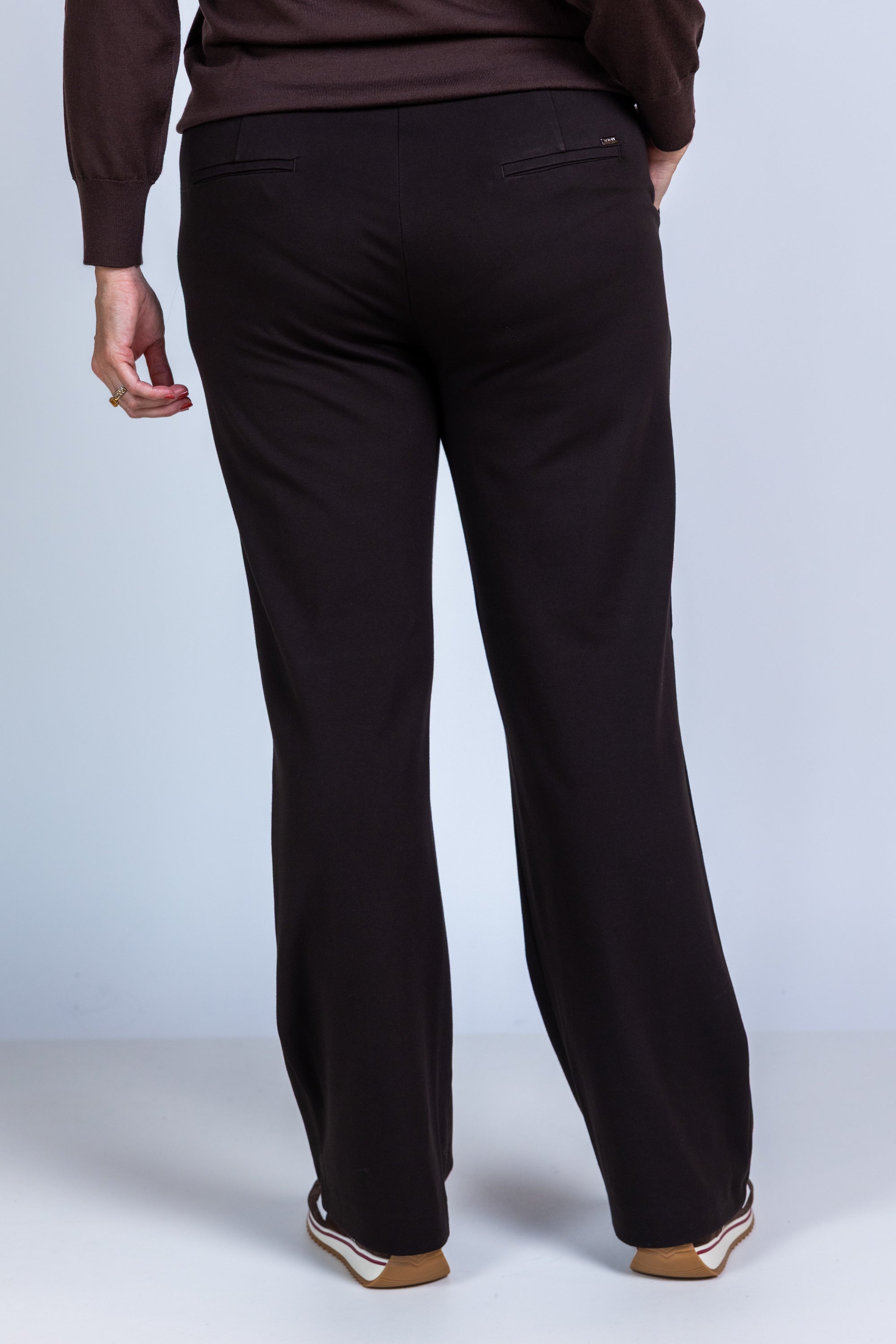 Broek met rechte pijpen - Bruin