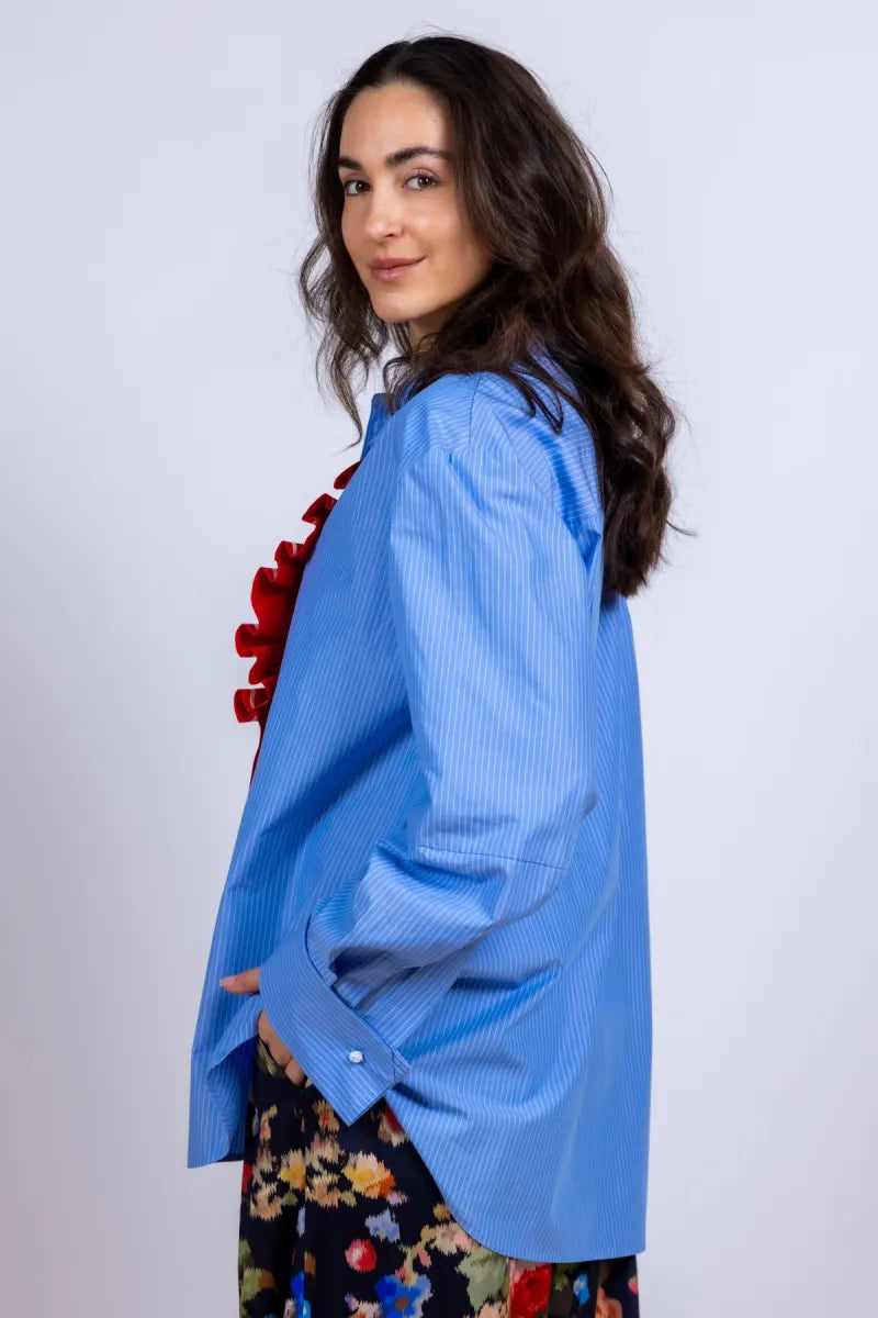 ESSENTIEL ANTWERP Blouse met ruches - Bleu