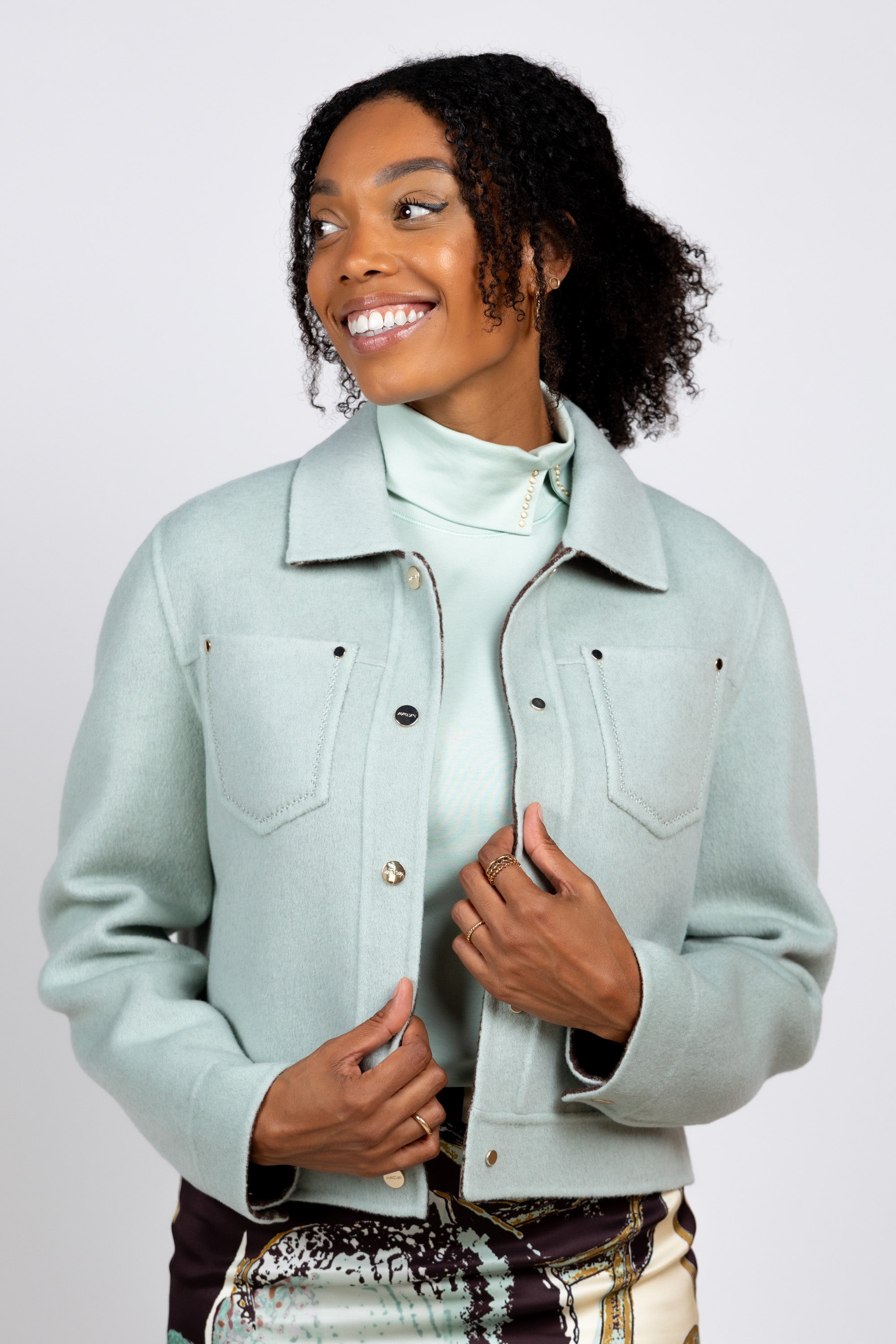 Reversible jasje - Mint